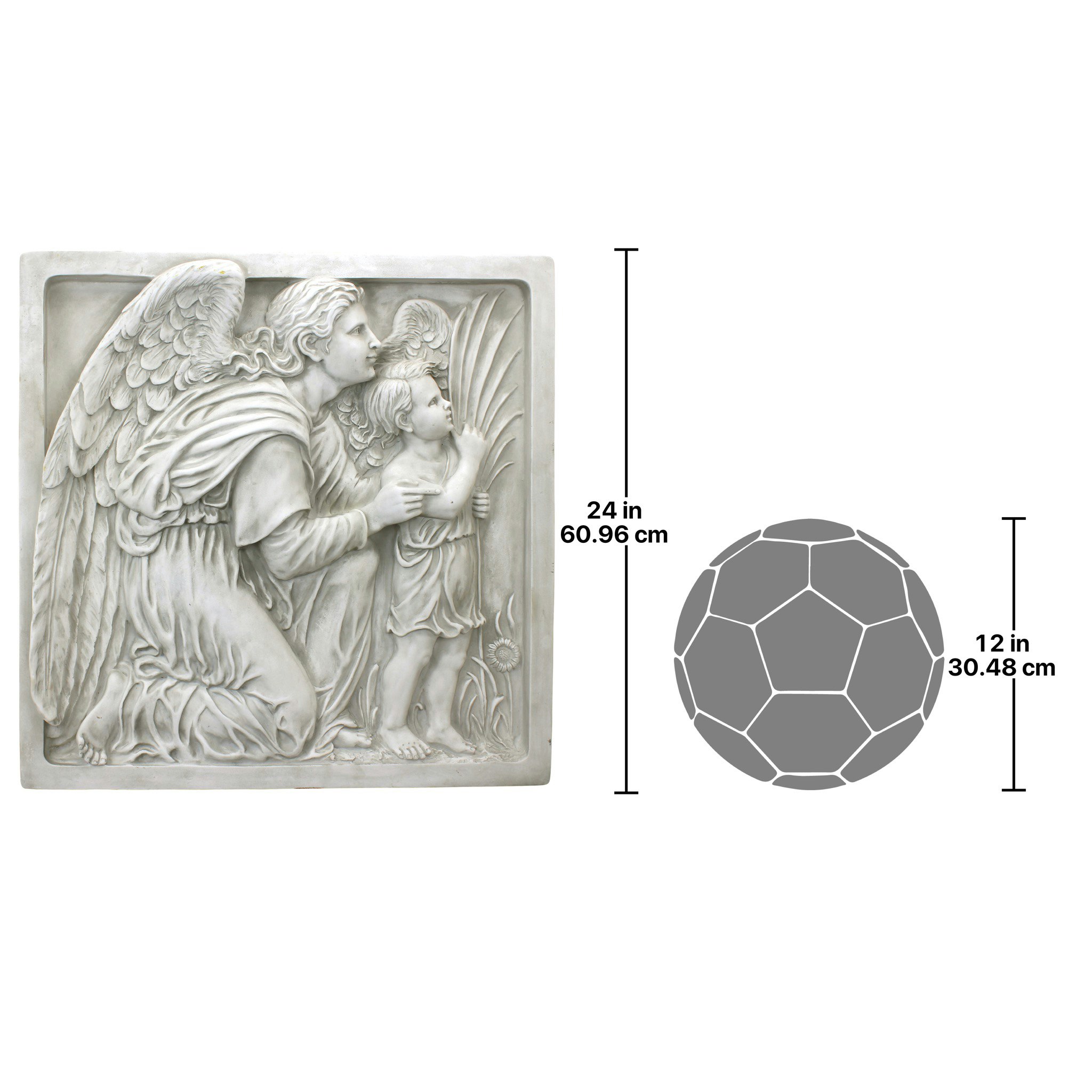 Toscano - Guiding Angel Sculptural Wall Frieze