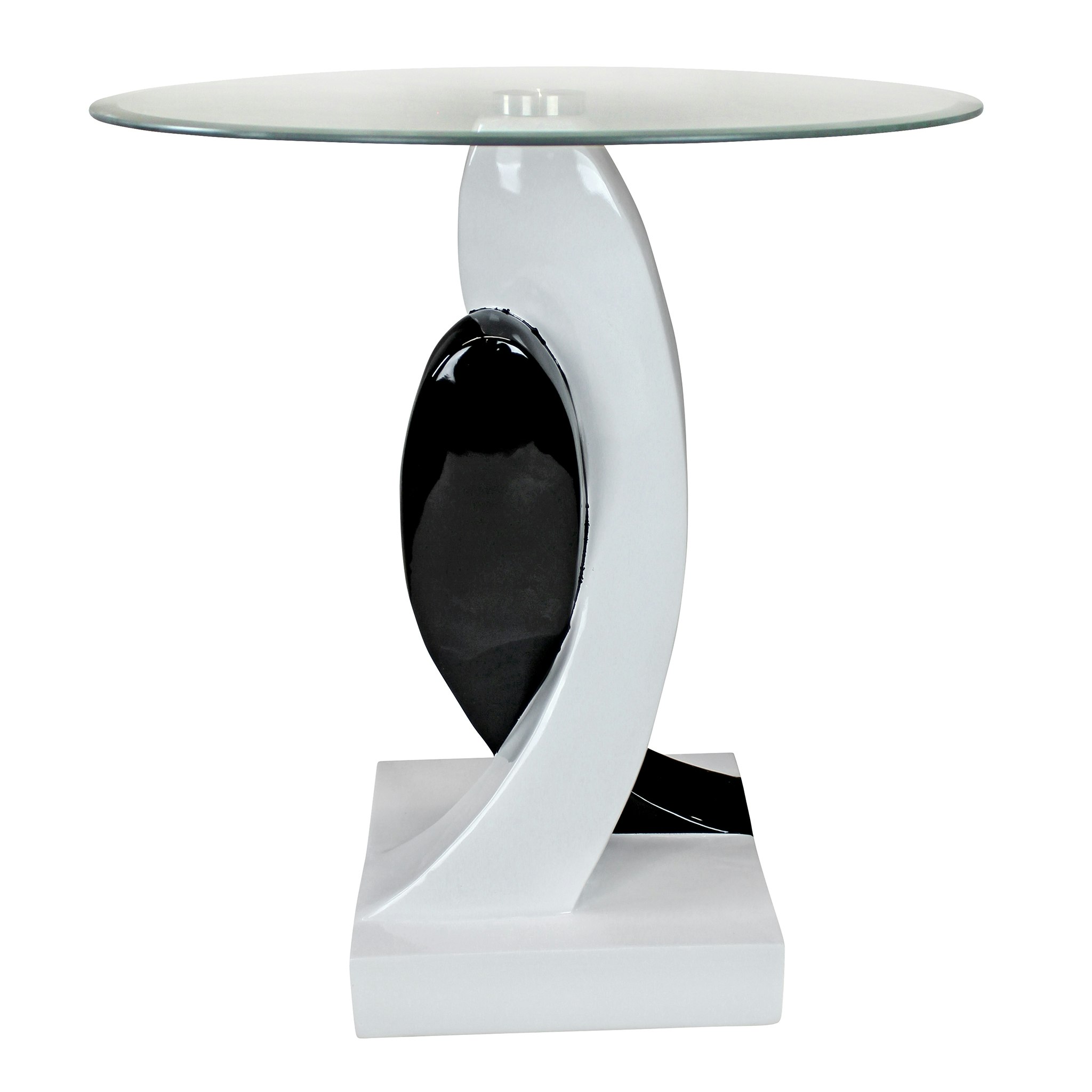 Toscano - Lovers Sculptural Table in Black/White, Designer Resin