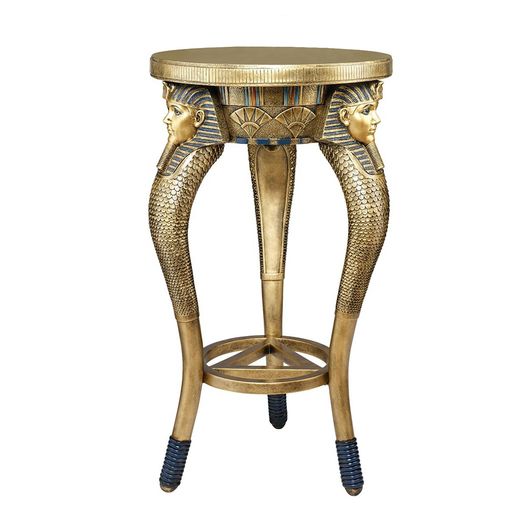 Toscano - King of the Nile Egyptian Sculptural Side Table in Designer Resin