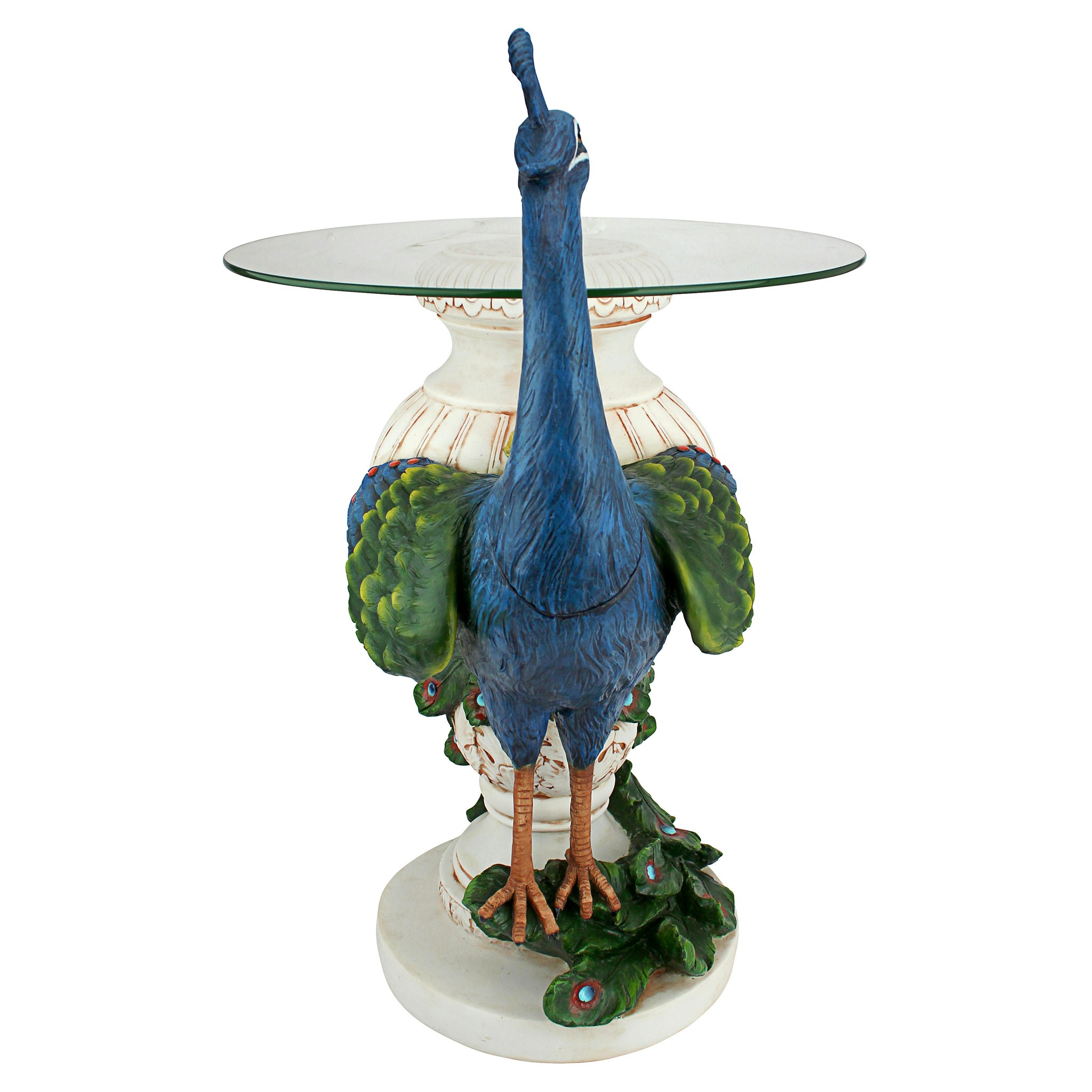 Toscano - Staverden Castle Peacock Sculptural Table in Designer Resin