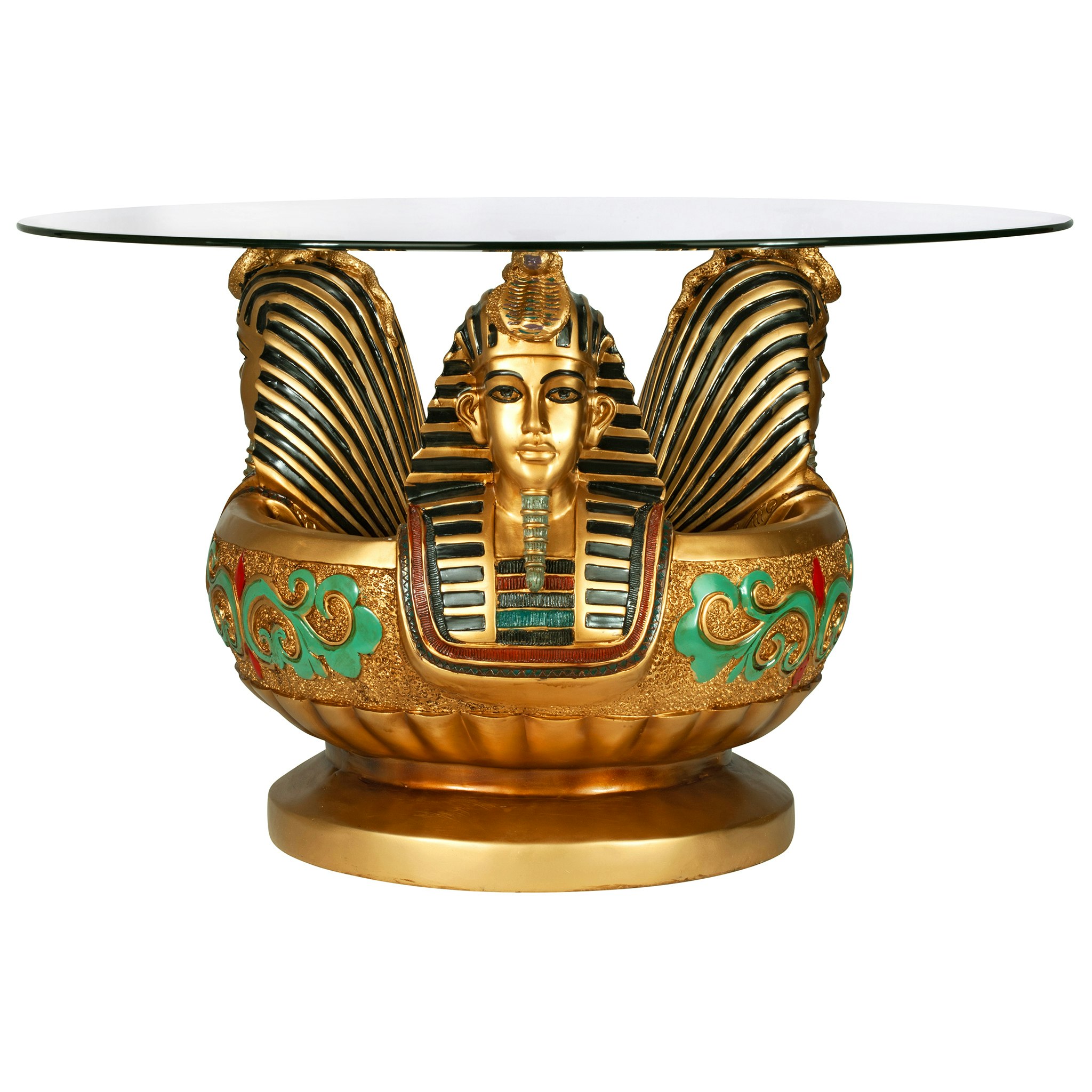 Toscano - Three Heads of Tutankhamen Sculptural Table in Designer Resin