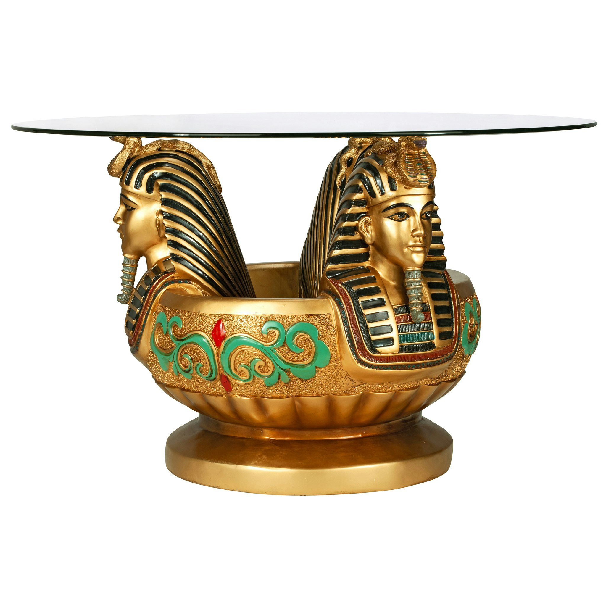 Toscano - Three Heads of Tutankhamen Sculptural Table in Designer Resin