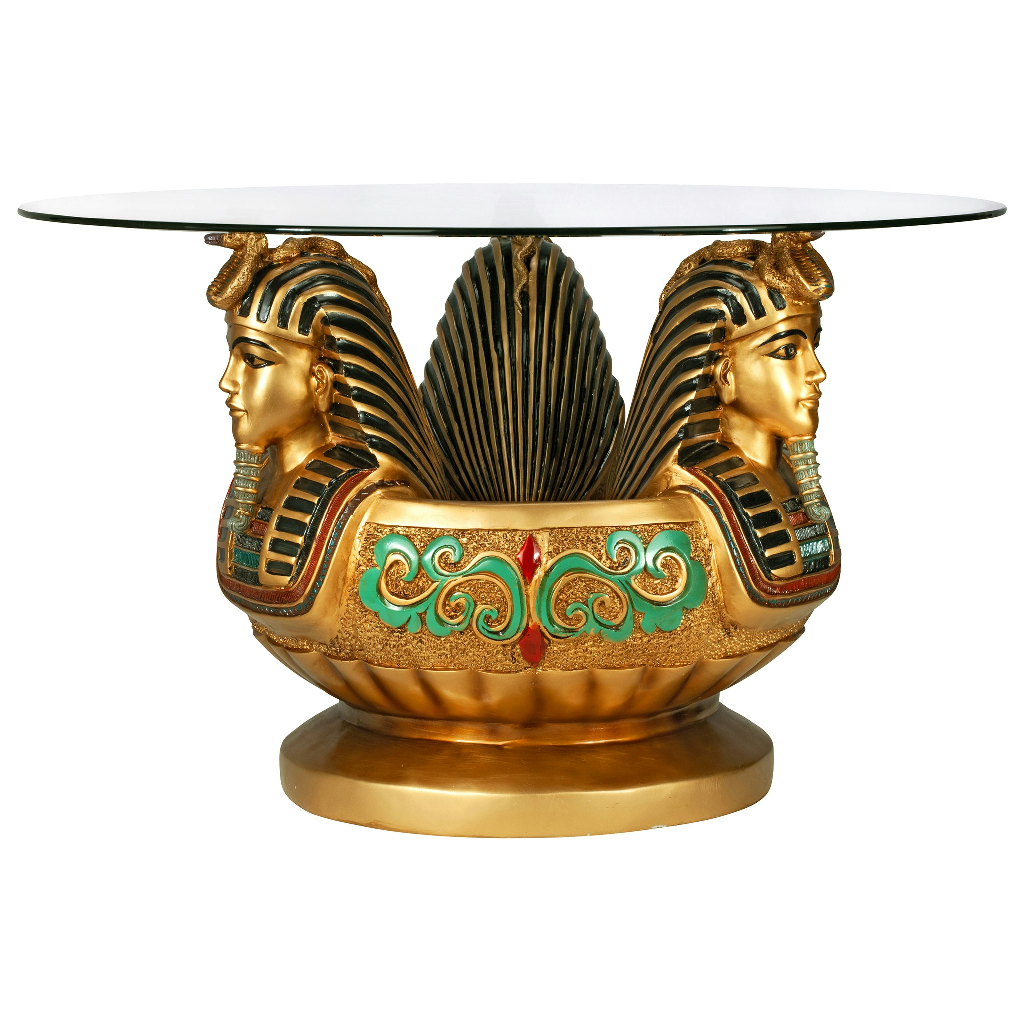 Toscano - Three Heads of Tutankhamen Sculptural Table in Designer Resin