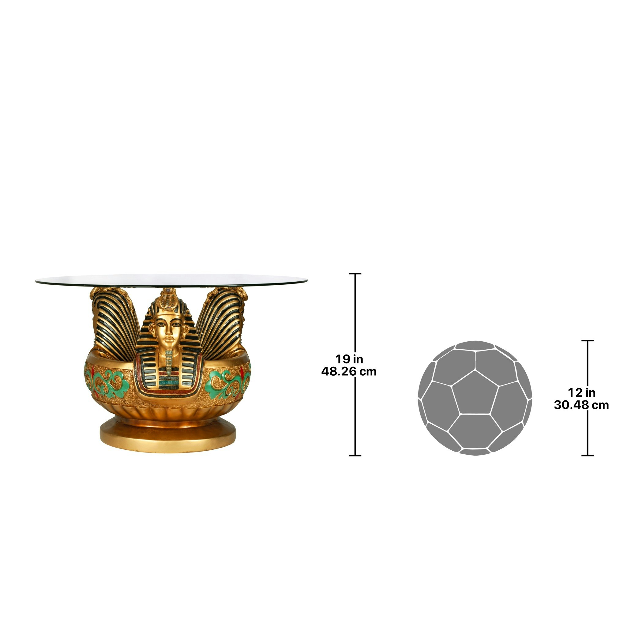 Toscano - Three Heads of Tutankhamen Sculptural Table in Designer Resin