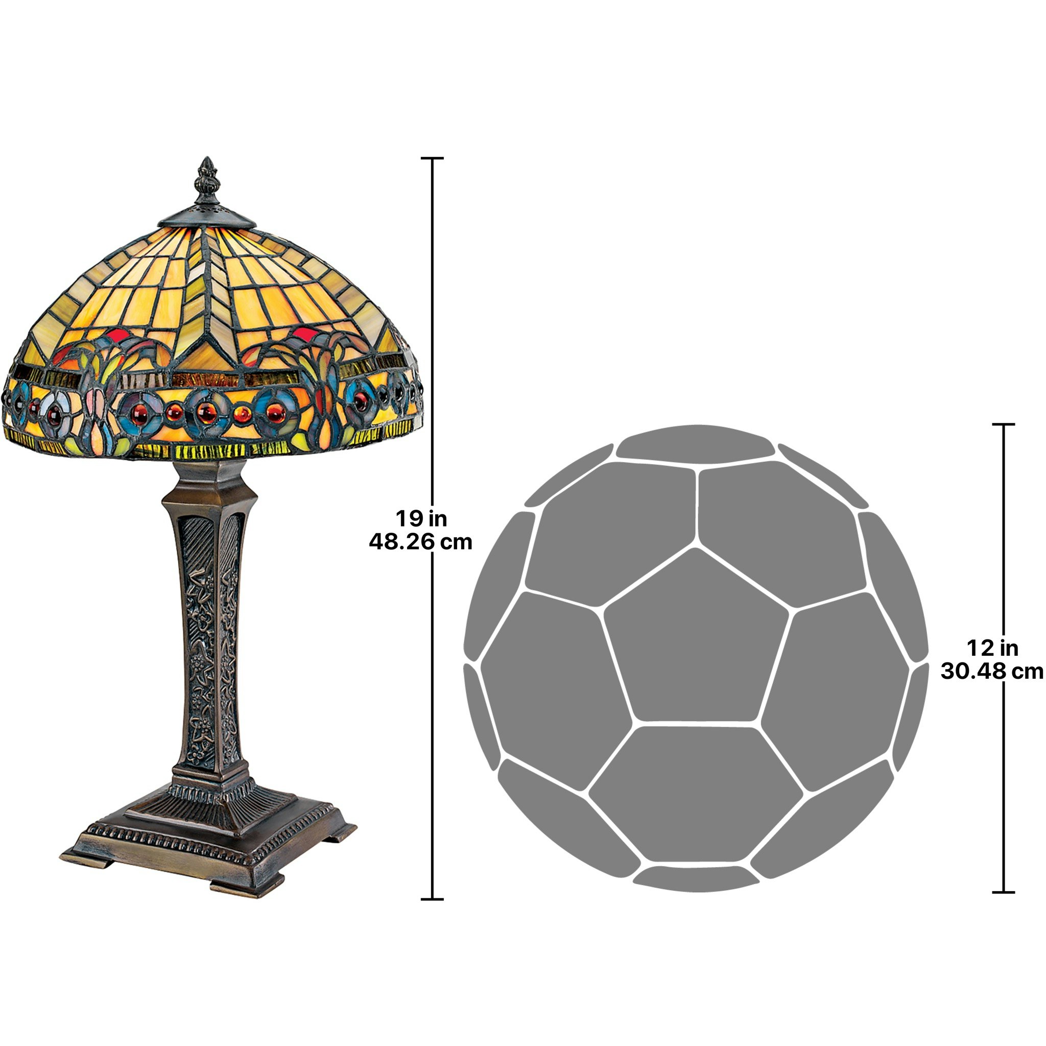 Toscano - The Carlisle Beaux-Arts Lamp in Stained Glass