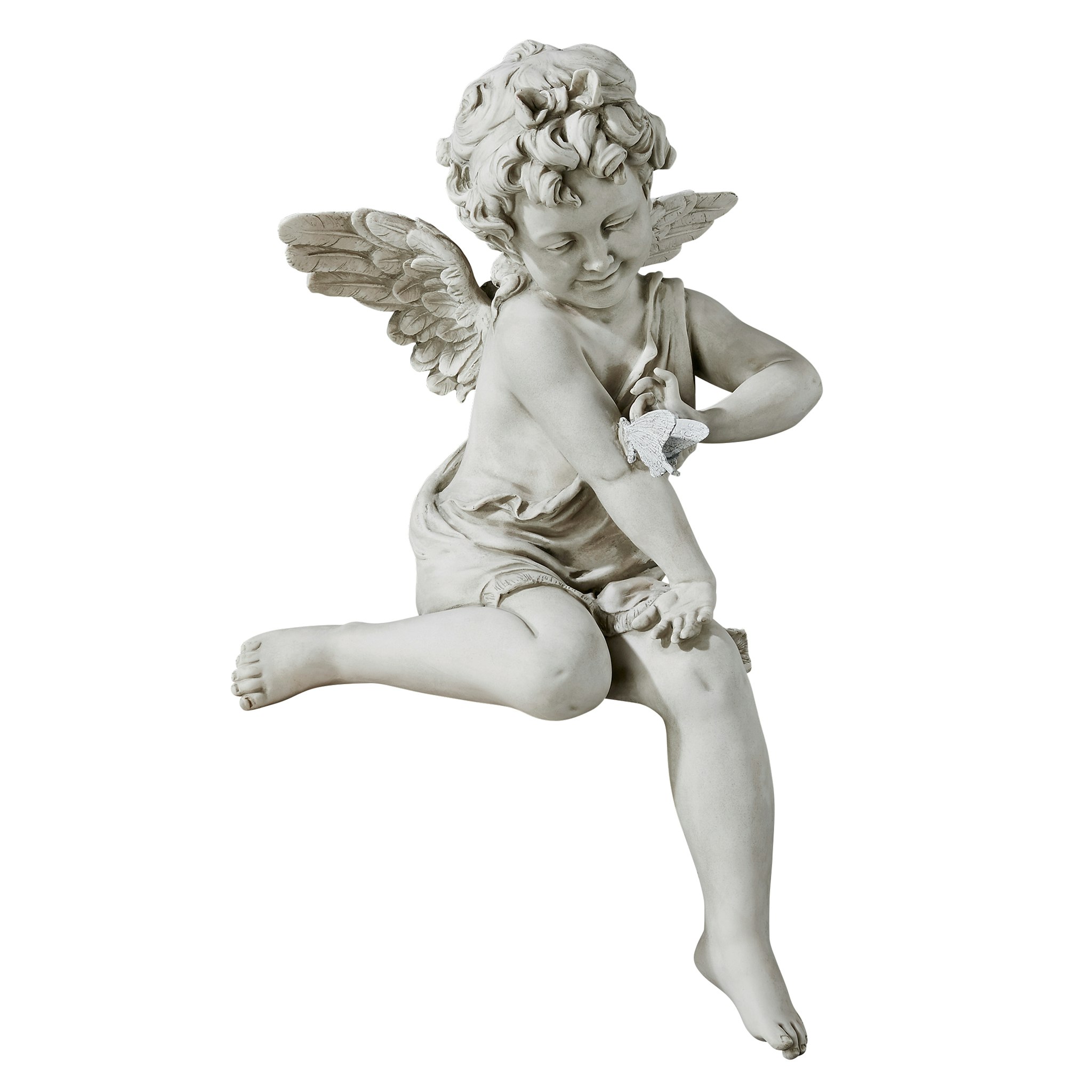 Toscano - Peaceful Presence Angel Sitter Garden Statue