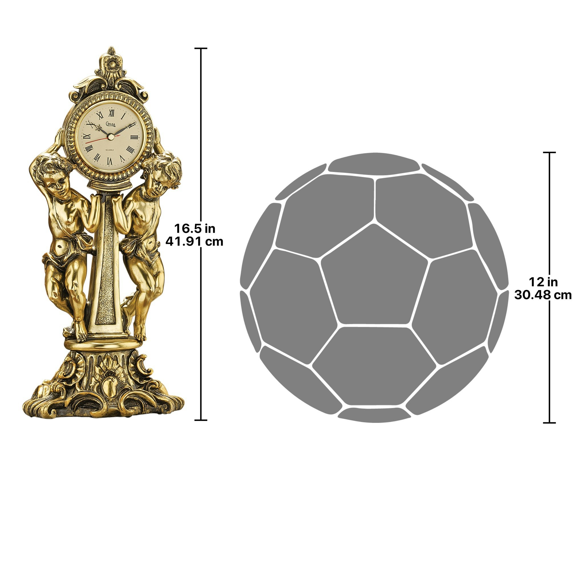 Toscano™ Amboise Twin Cherubs Mantel Clock