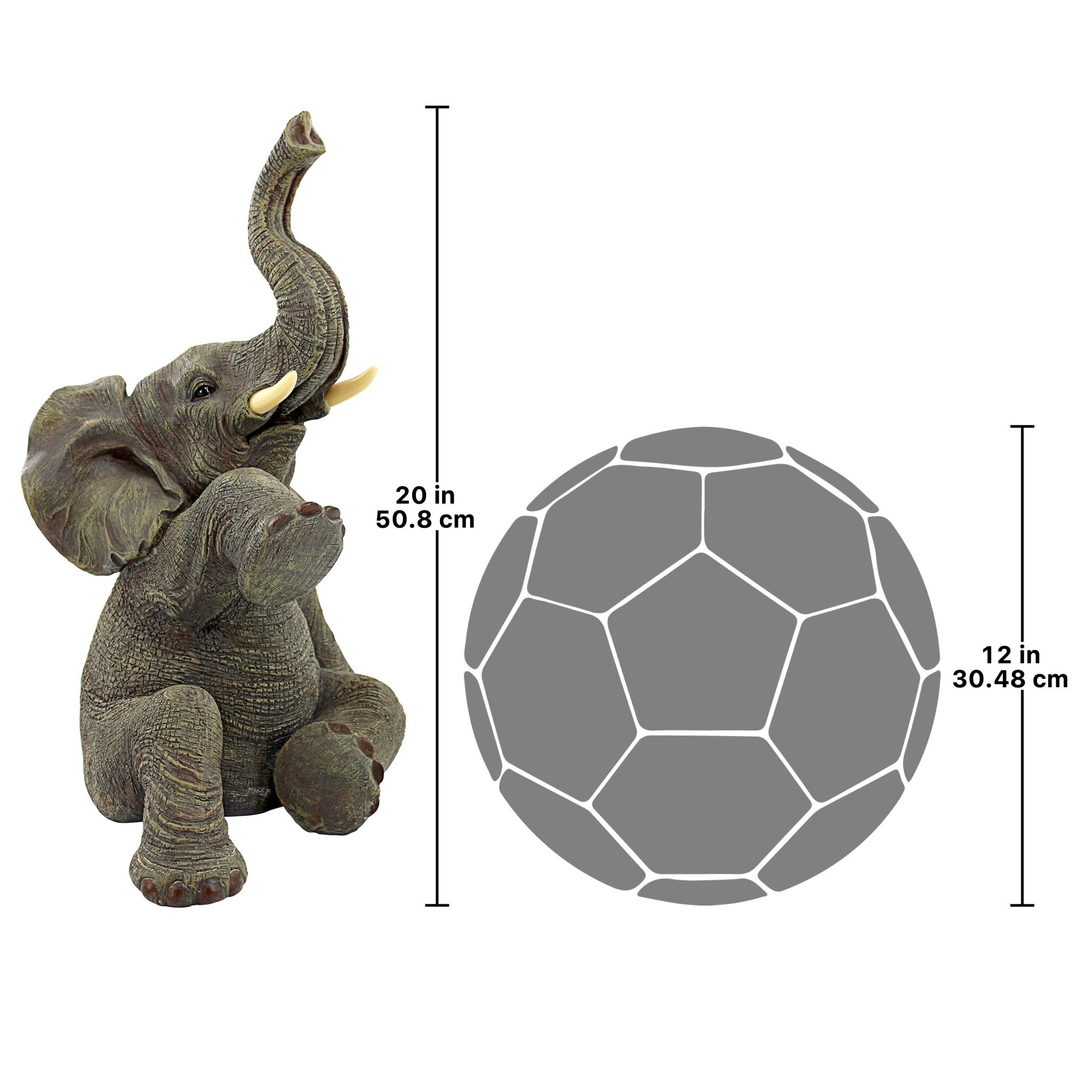 Toscano - Petey the Pint-Sized Pachyderm Elephant Garden Statue