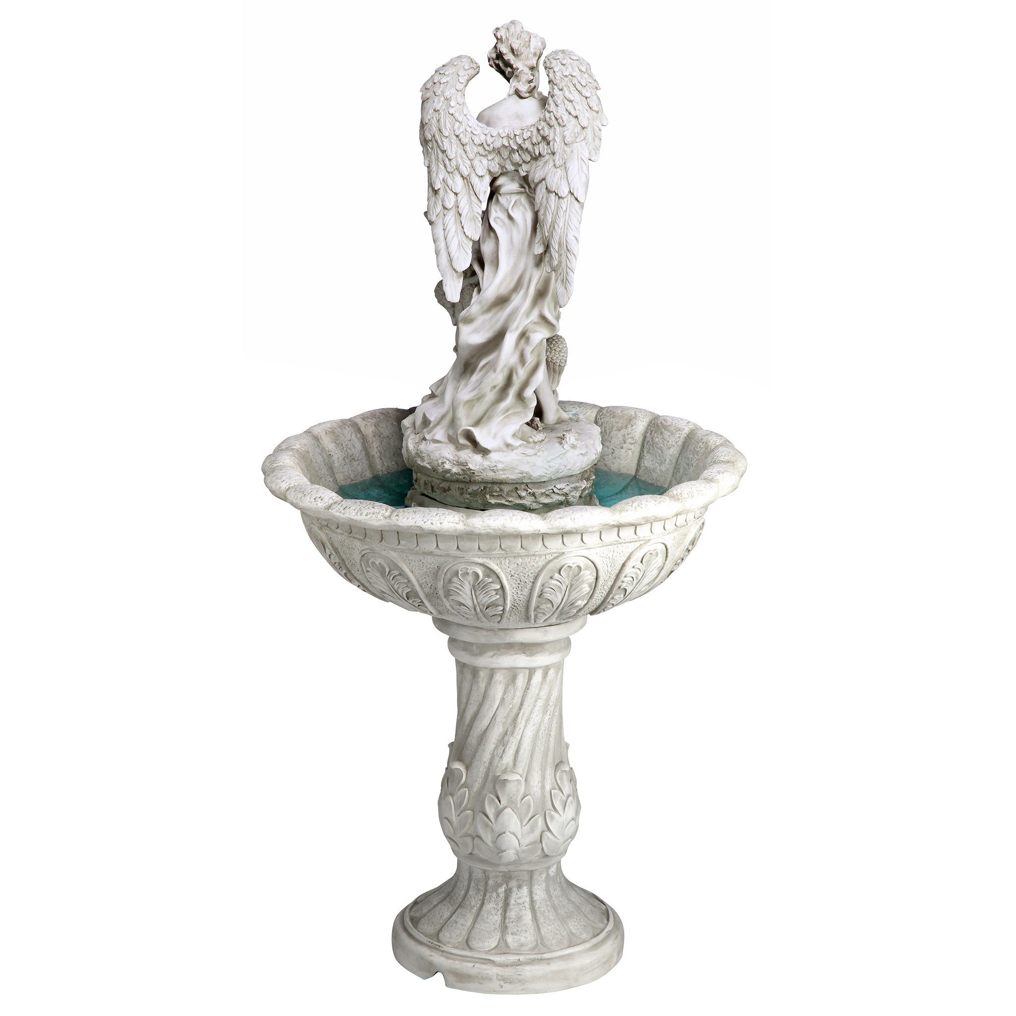 Toscano Heavenly Moments Angel Sculptural Fountain - Antique Stone