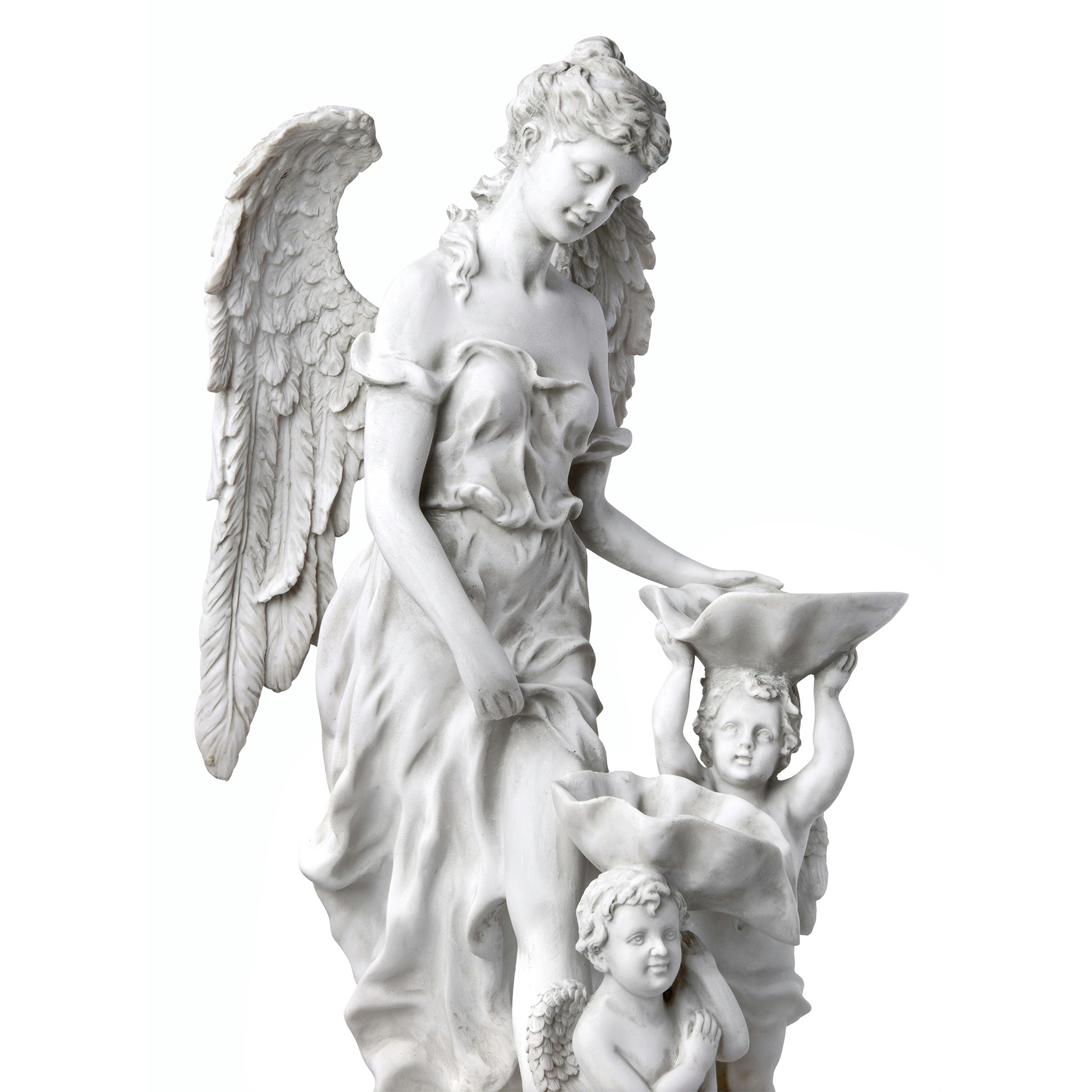 Toscano Heavenly Moments Angel Sculptural Fountain - Antique Stone