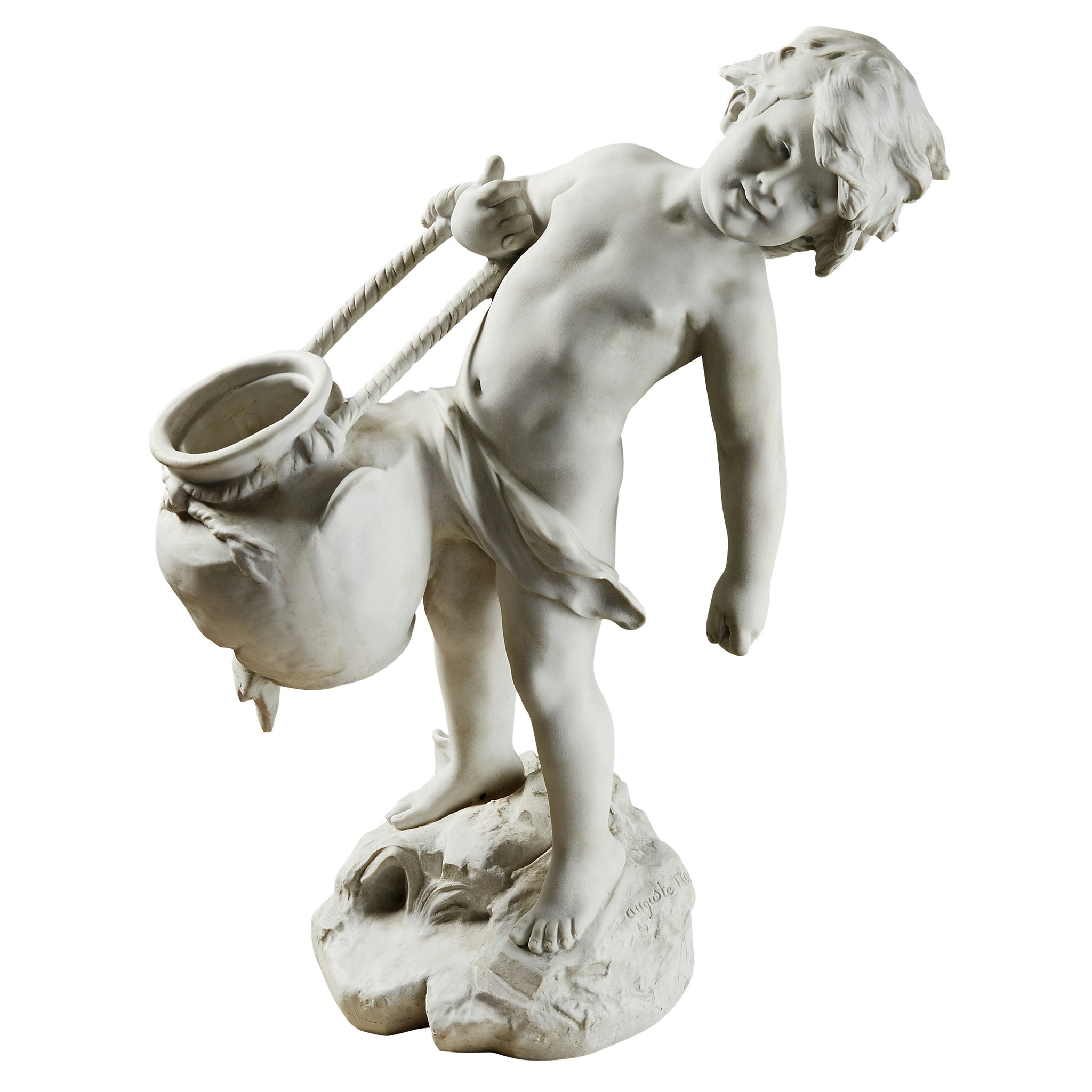 Toscano - Young Child Urn Carrier Garden Statue