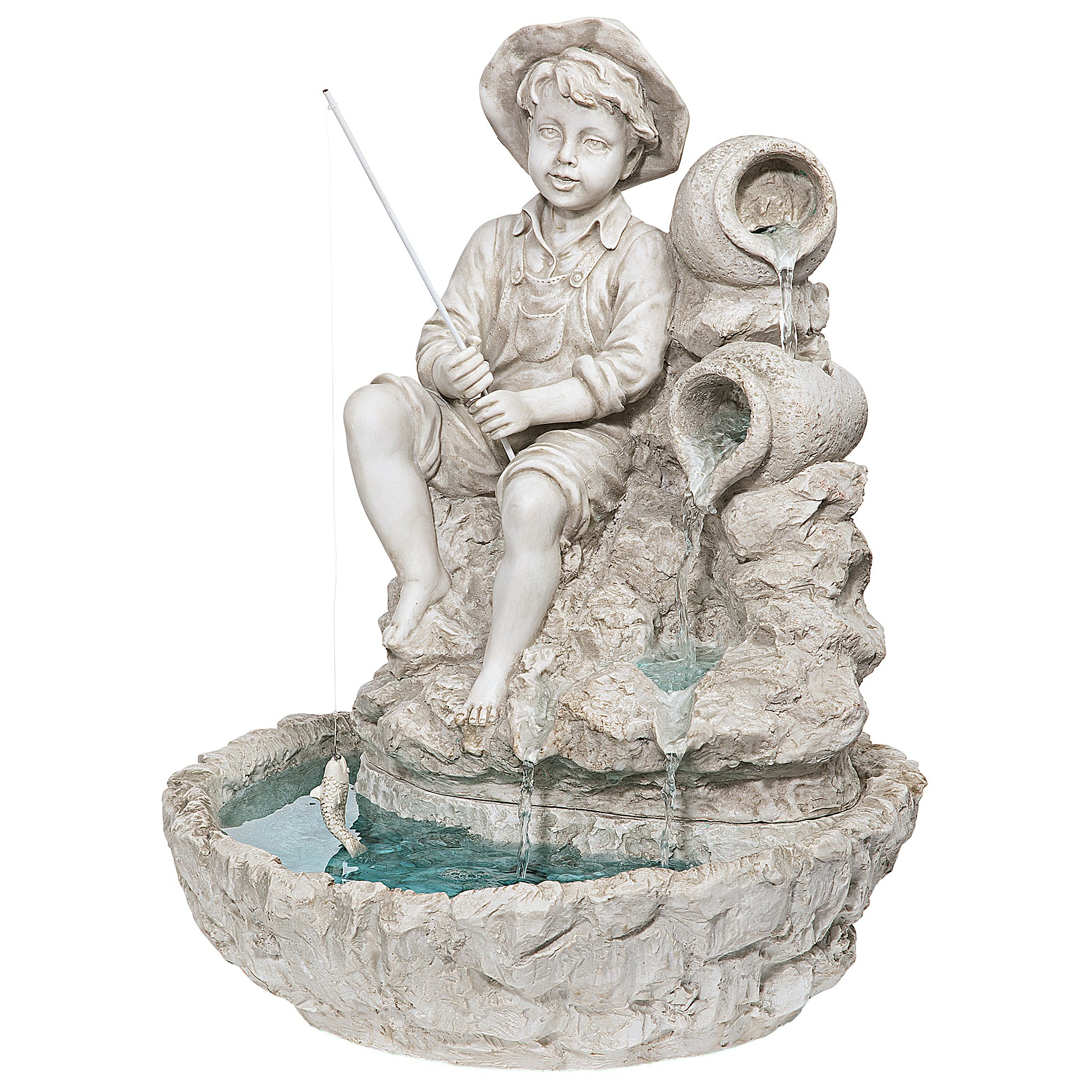 Toscano - Little Fisherman at the Fishin Hole Sculptural Fountain