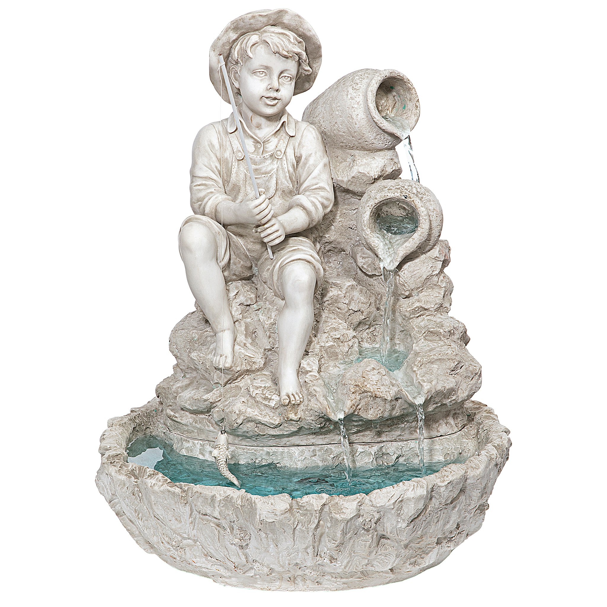 Toscano - Little Fisherman at the Fishin Hole Sculptural Fountain