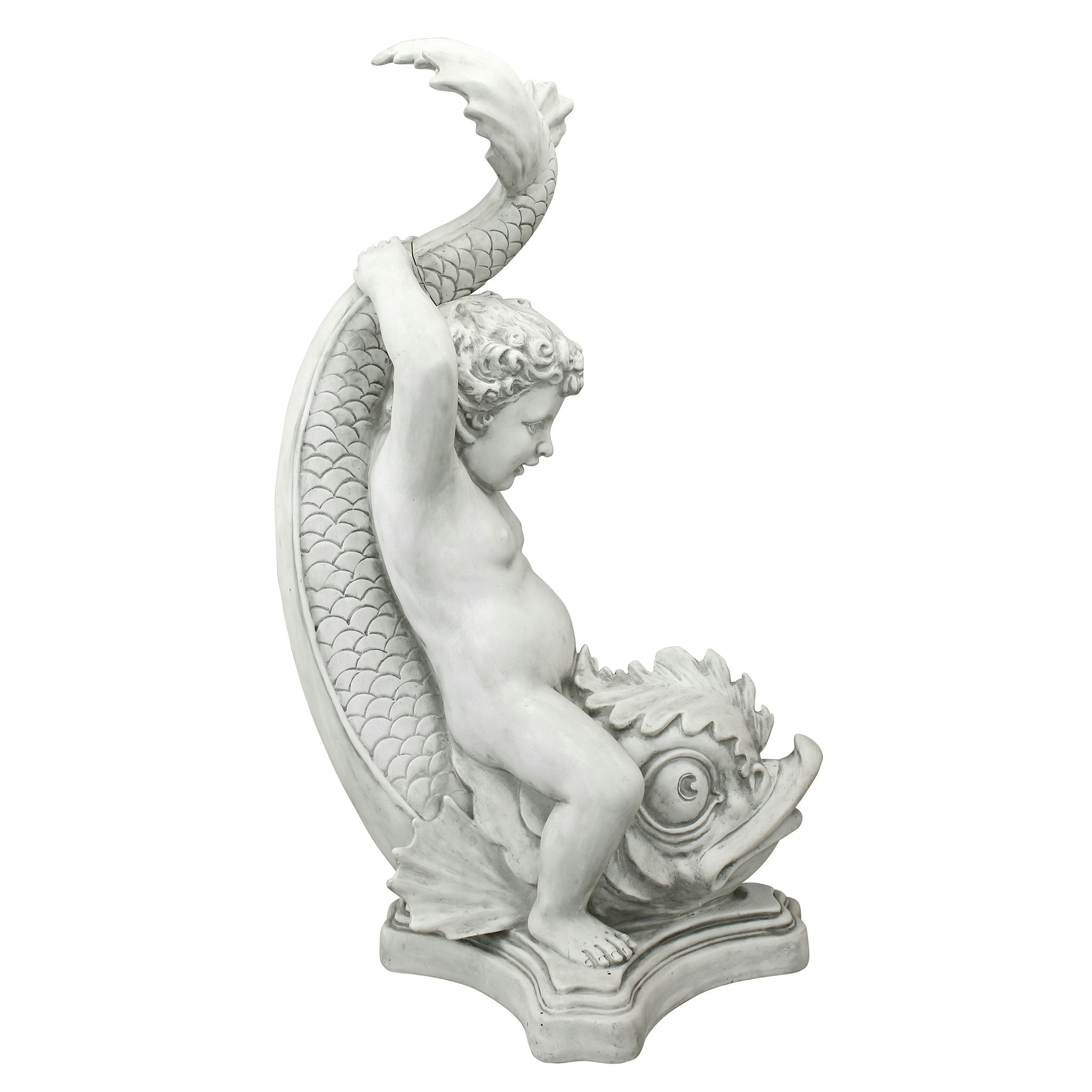 Toscano - Boy on Dolphin Classical Garden Statue