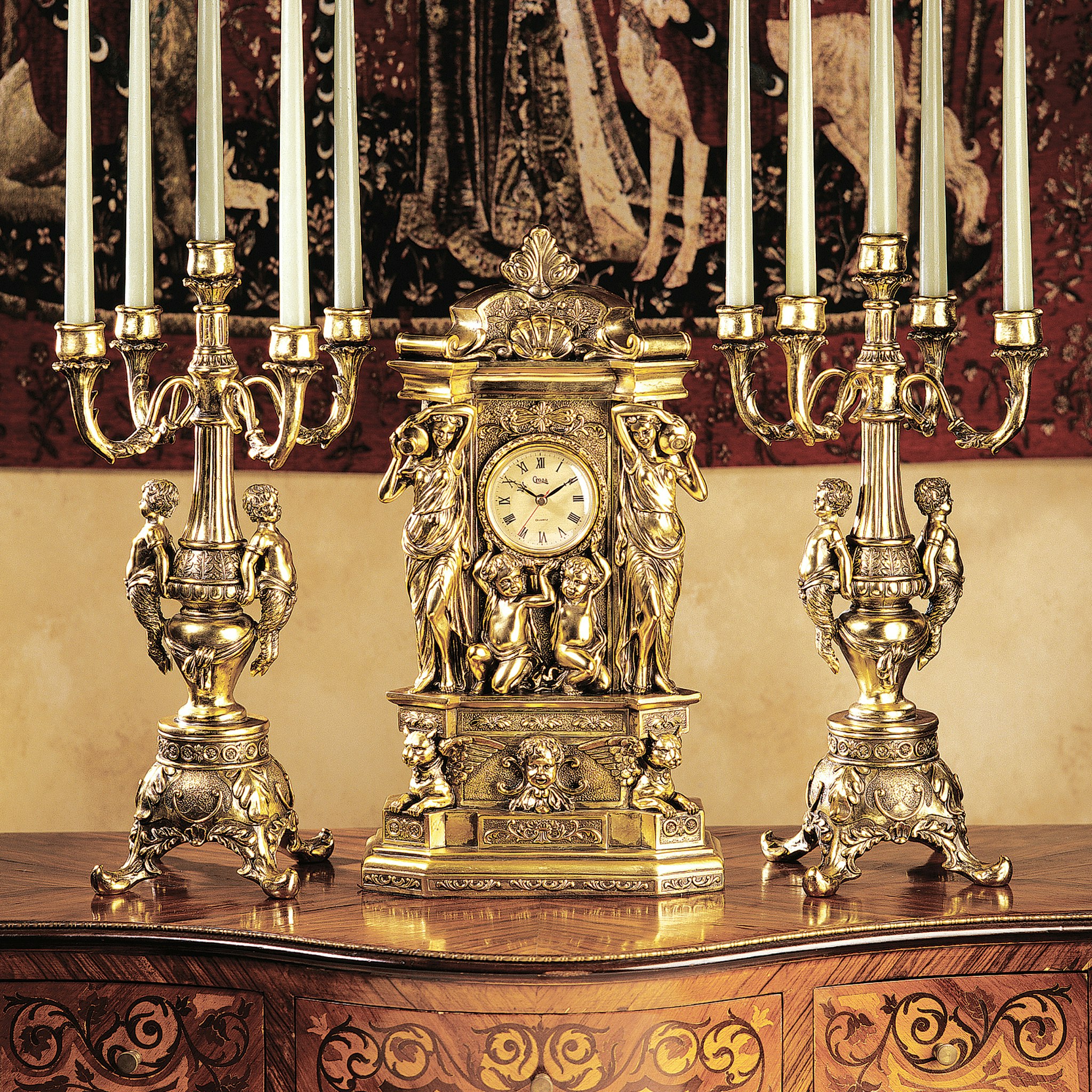 Toscano - Set of 2 Grande Chateau Candelabra