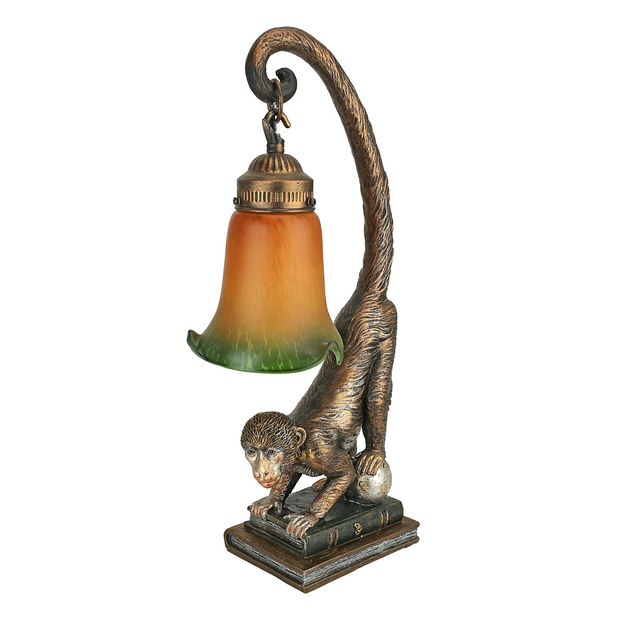 Toscano - Monkey Business Sculptural Table Lamp in Bronze, Designer Resin