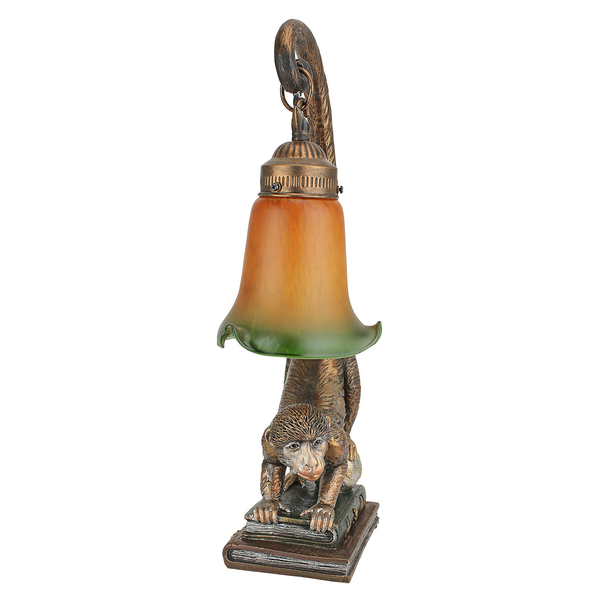 Toscano - Monkey Business Sculptural Table Lamp in Bronze, Designer Resin