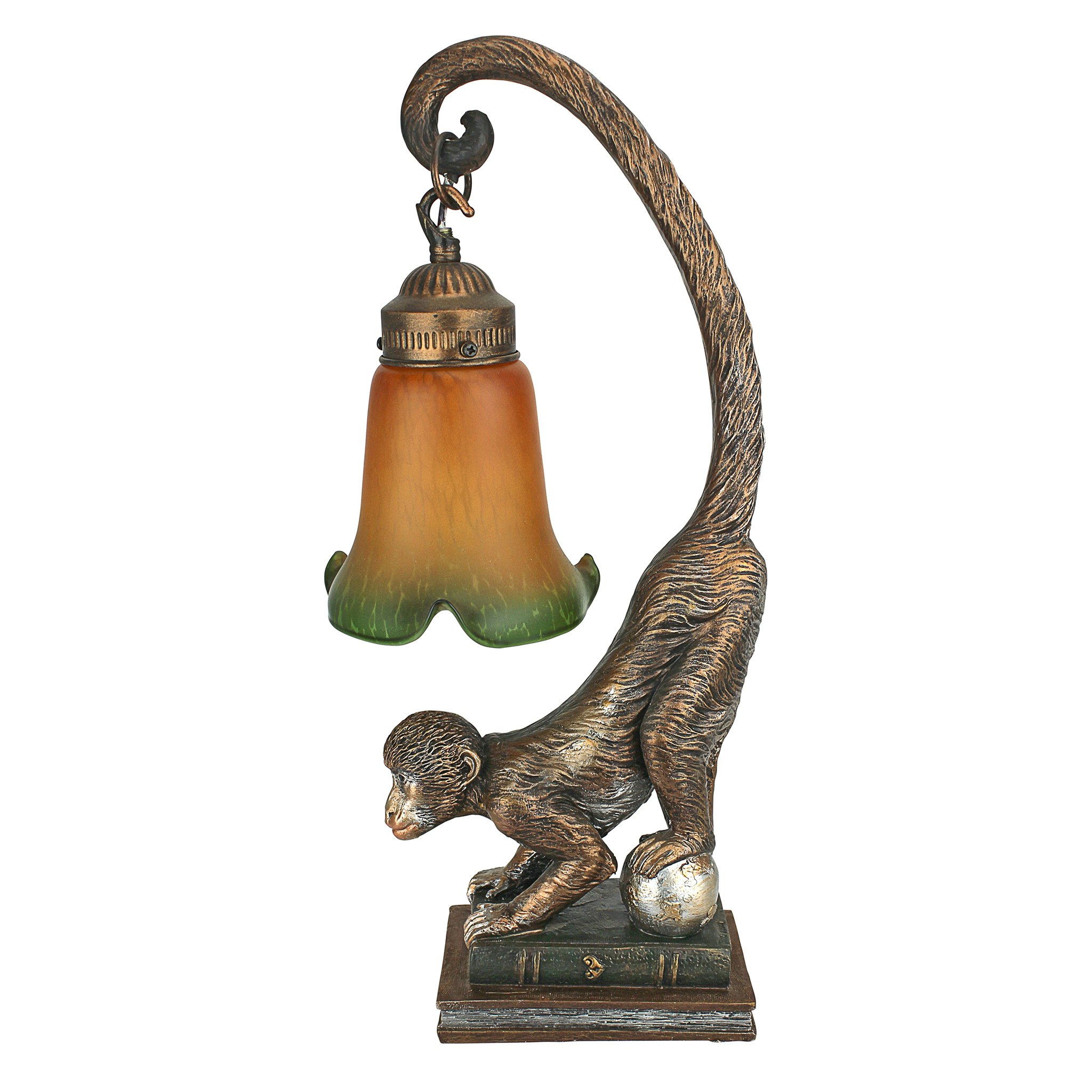 Toscano - Monkey Business Sculptural Table Lamp in Bronze, Designer Resin