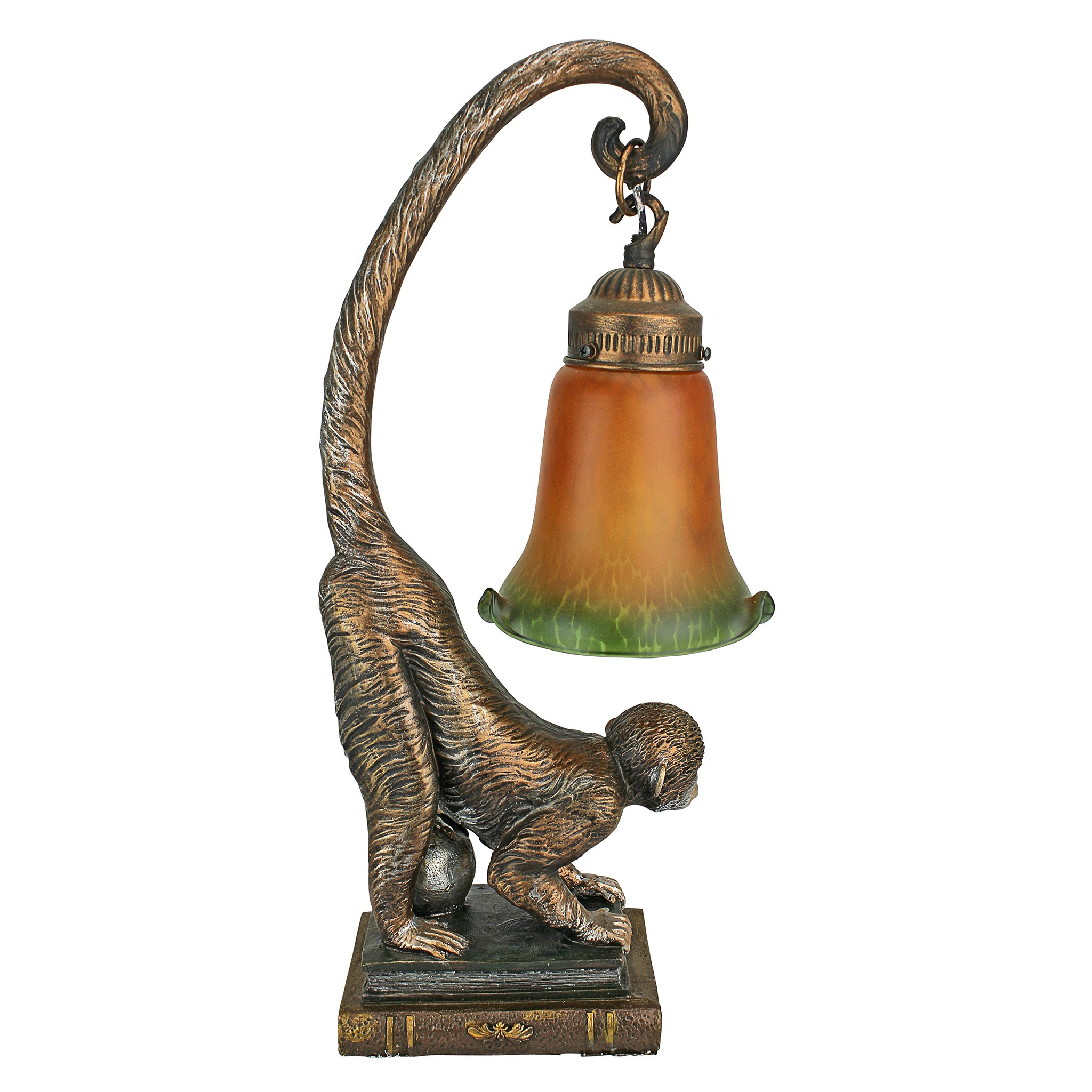 Toscano - Monkey Business Sculptural Table Lamp in Bronze, Designer Resin