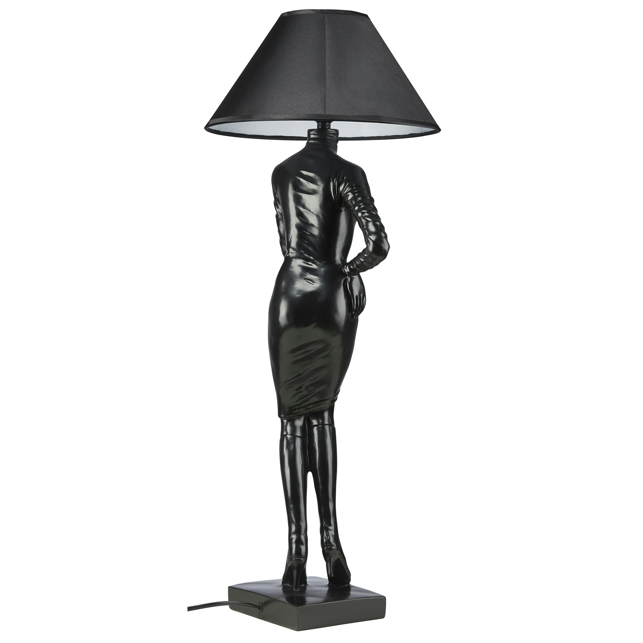 Toscano - Mademoiselle Haute Couture Table Lamp in Black, Designer Resin