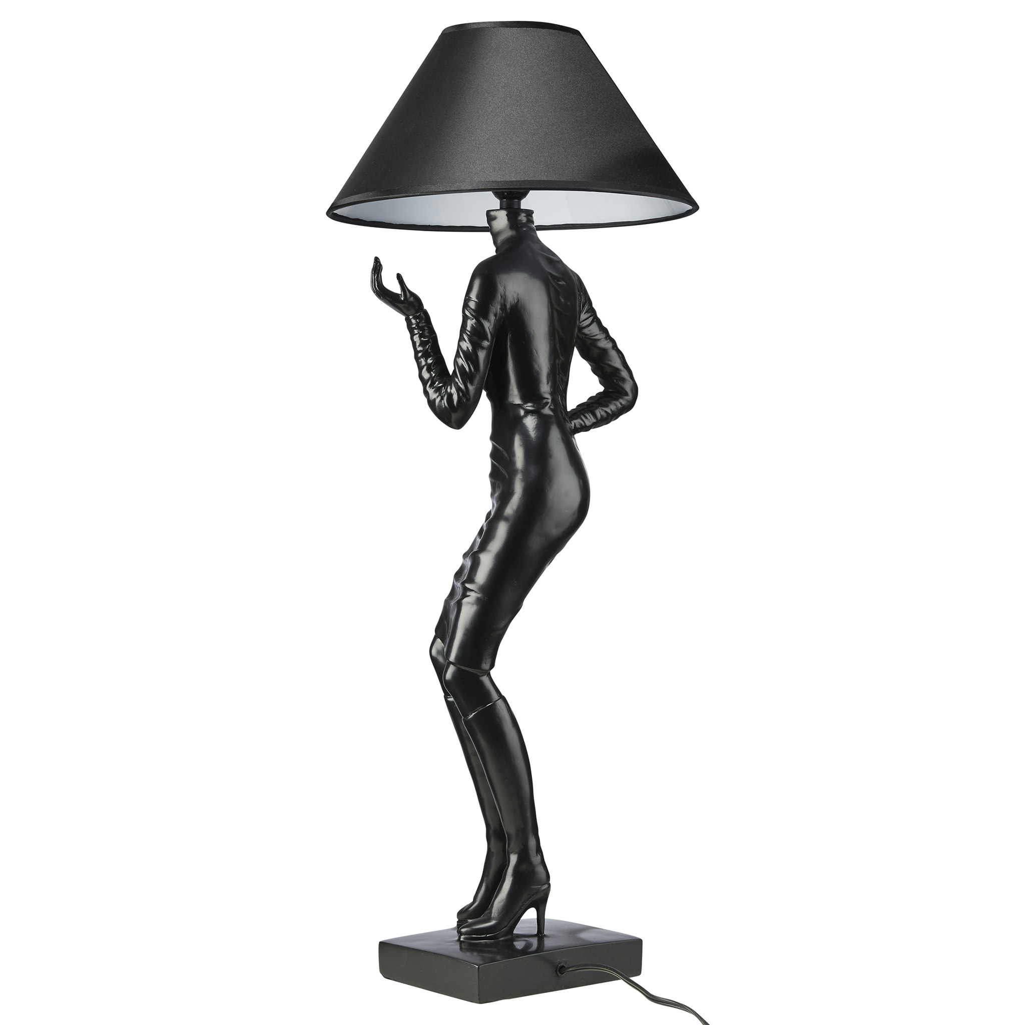 Toscano - Mademoiselle Haute Couture Table Lamp in Black, Designer Resin