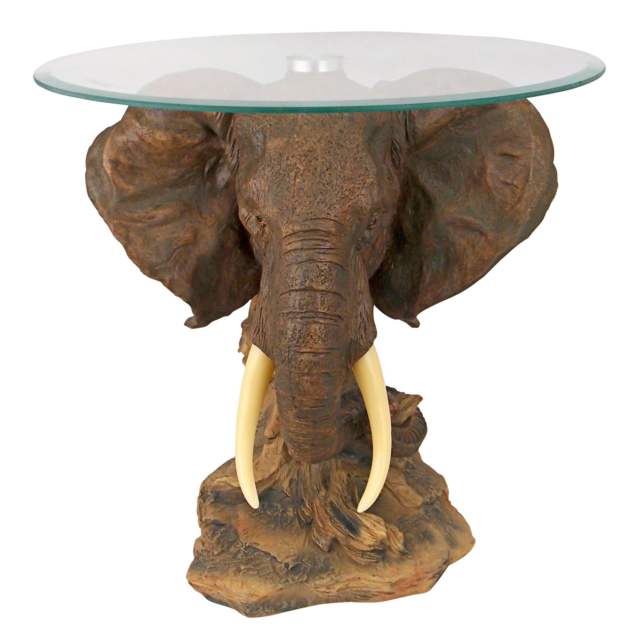 Toscano - Lord Earl Houghton Elephant Trophy Sculptural Table in Designer Resin