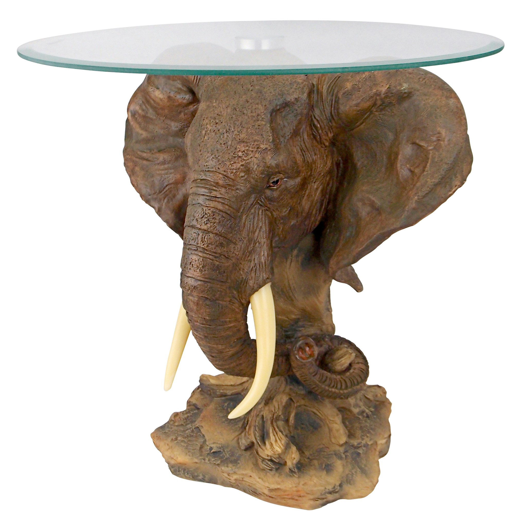 Toscano - Lord Earl Houghton Elephant Trophy Sculptural Table in Designer Resin