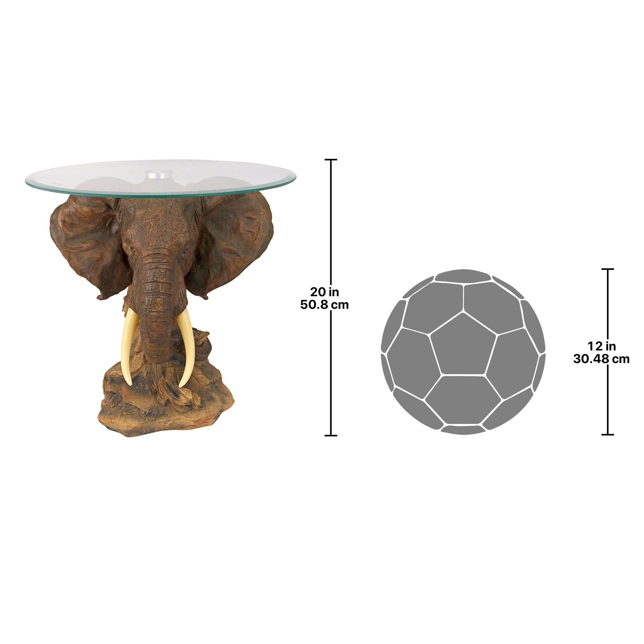 Toscano - Lord Earl Houghton Elephant Trophy Sculptural Table in Designer Resin