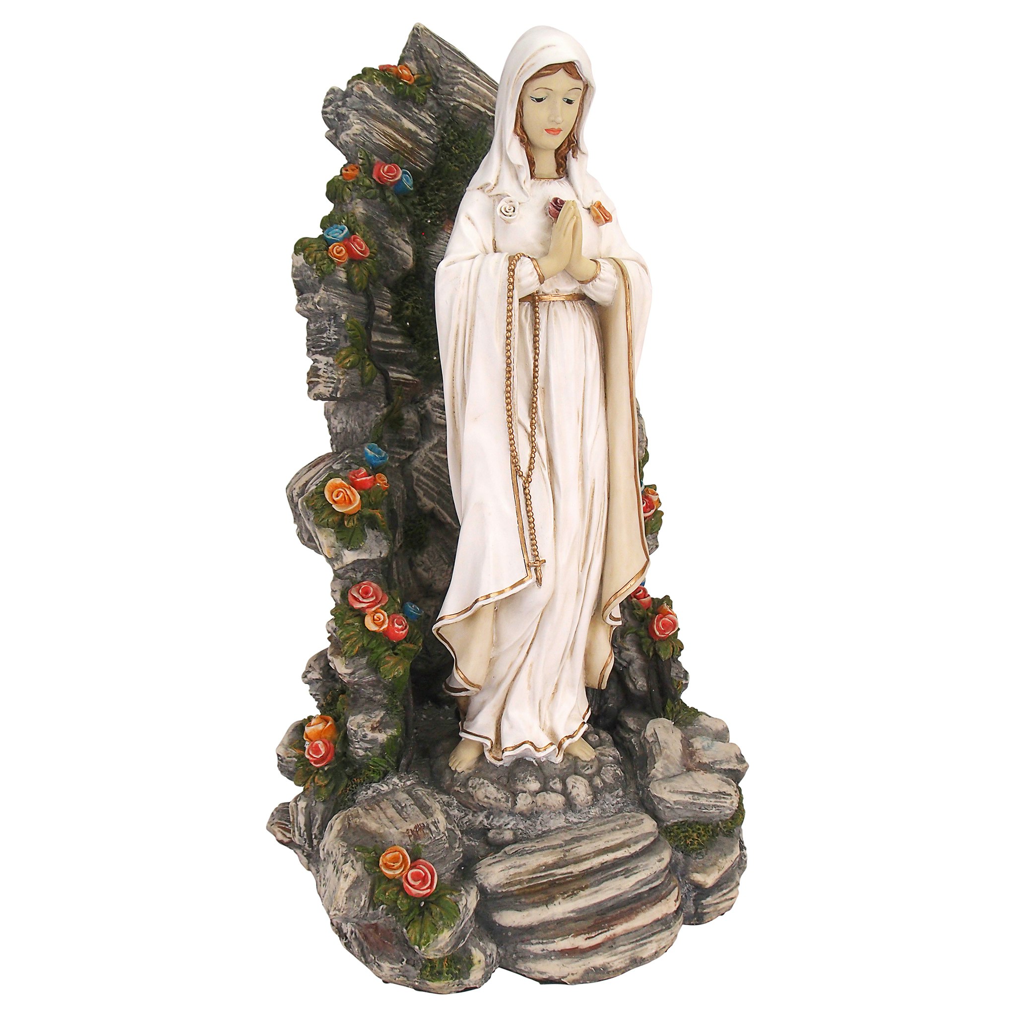 Toscano - Blessed Virgin Mary Illuminated Garden Grotto Sculpture