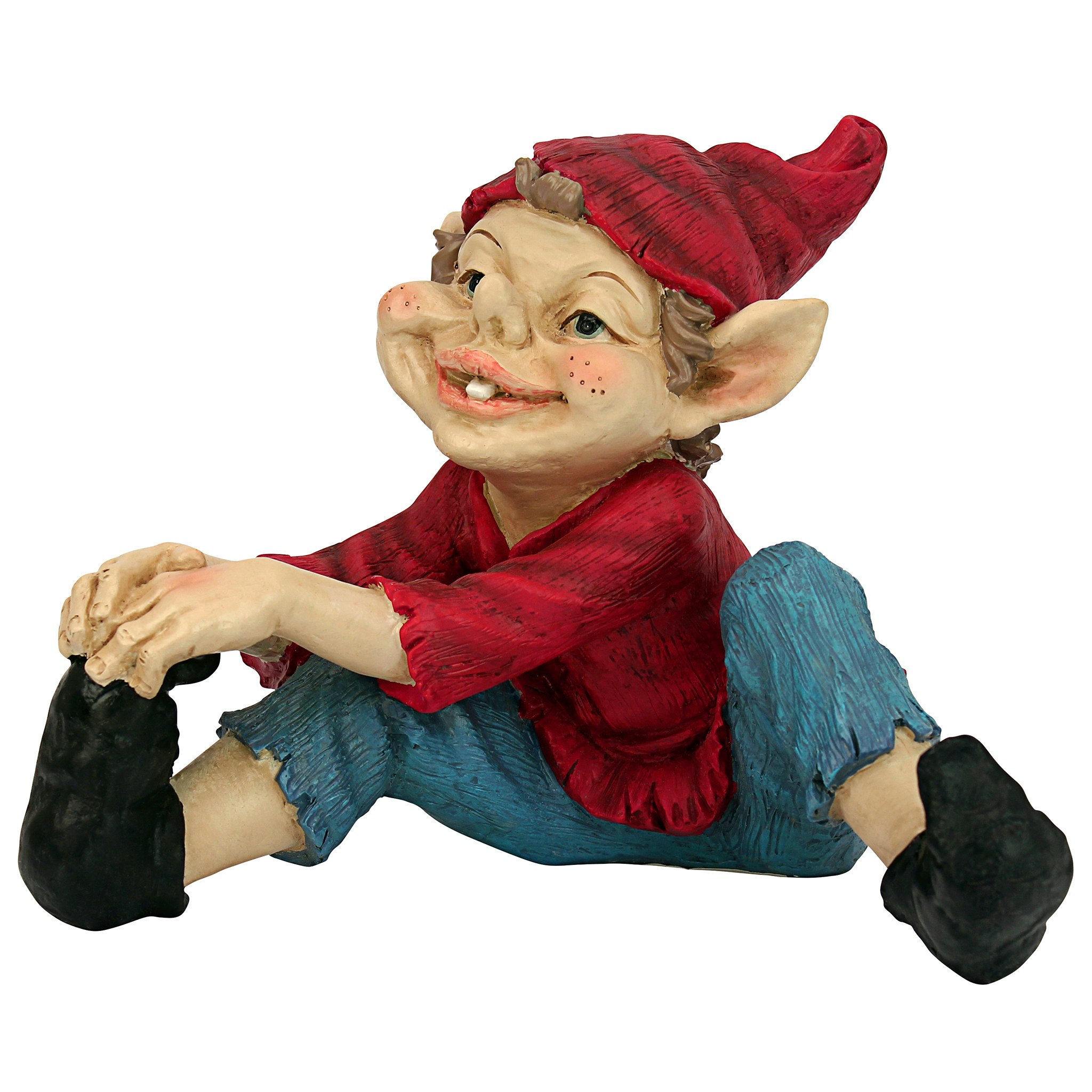 Toscano Eccentric Elf Garden Gnome Statue - Squeegee