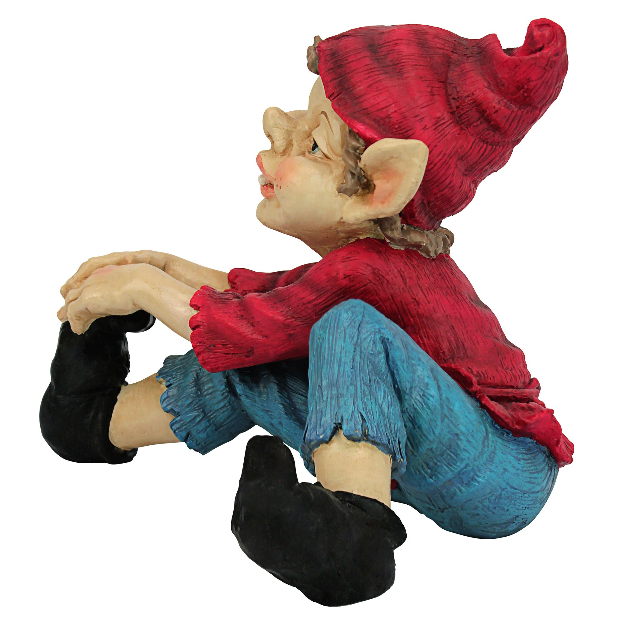 Toscano Eccentric Elf Garden Gnome Statue - Squeegee