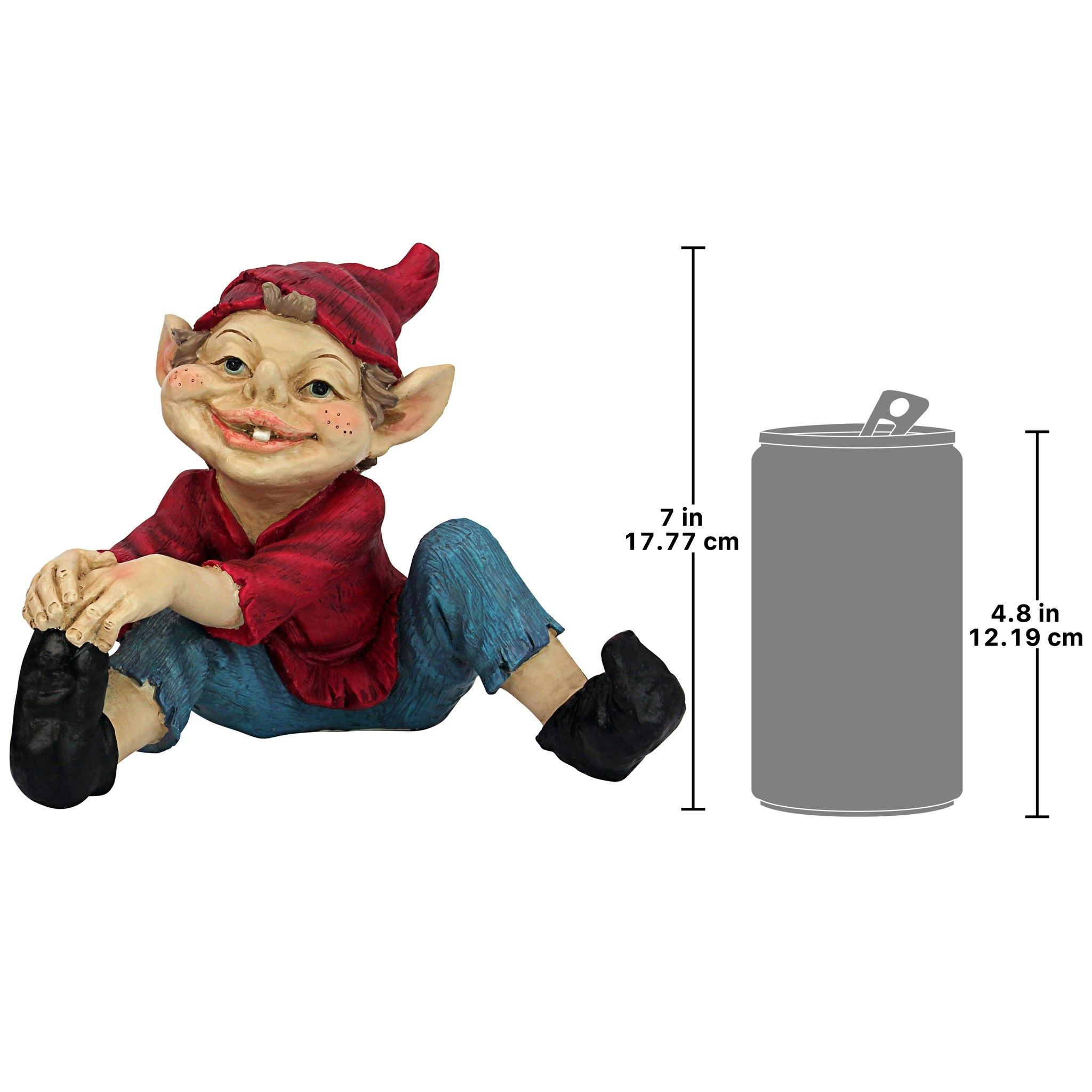 Toscano Eccentric Elf Garden Gnome Statue - Squeegee