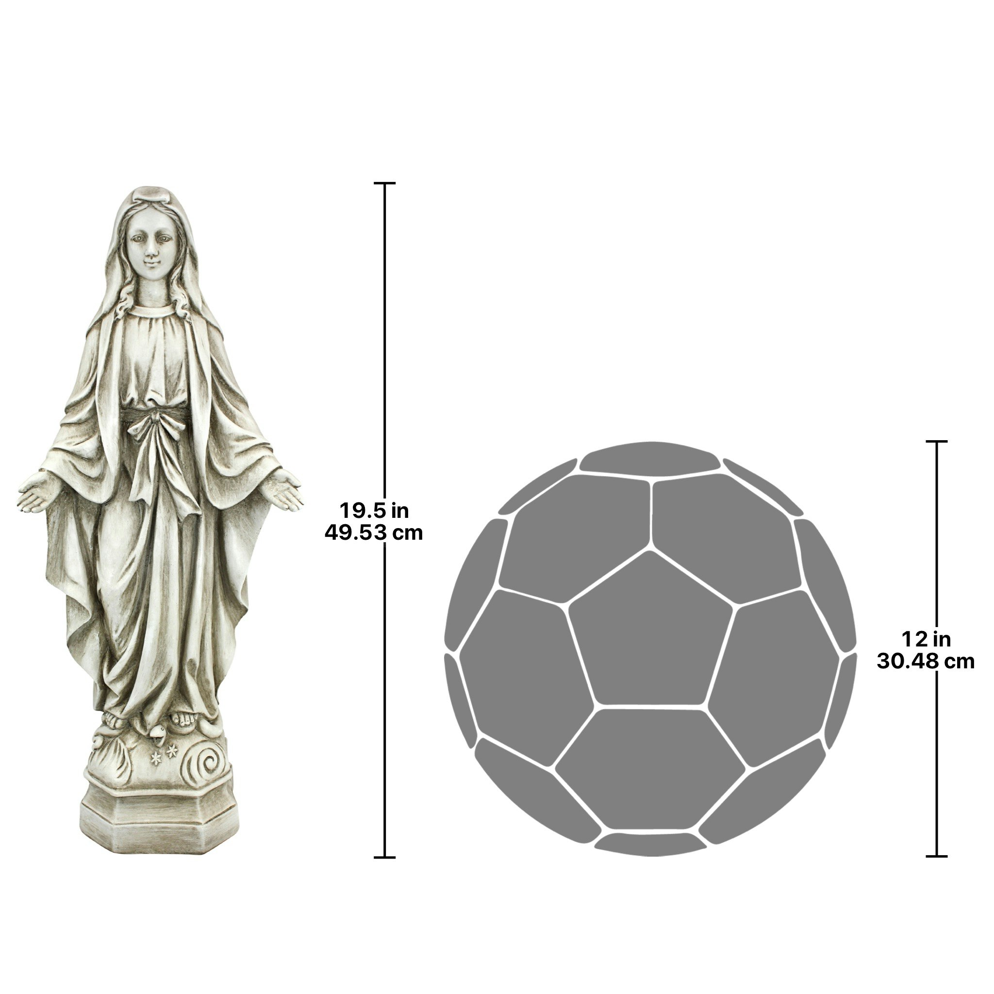 Toscano Madonna of Notre Dame Garden Statue - Medium