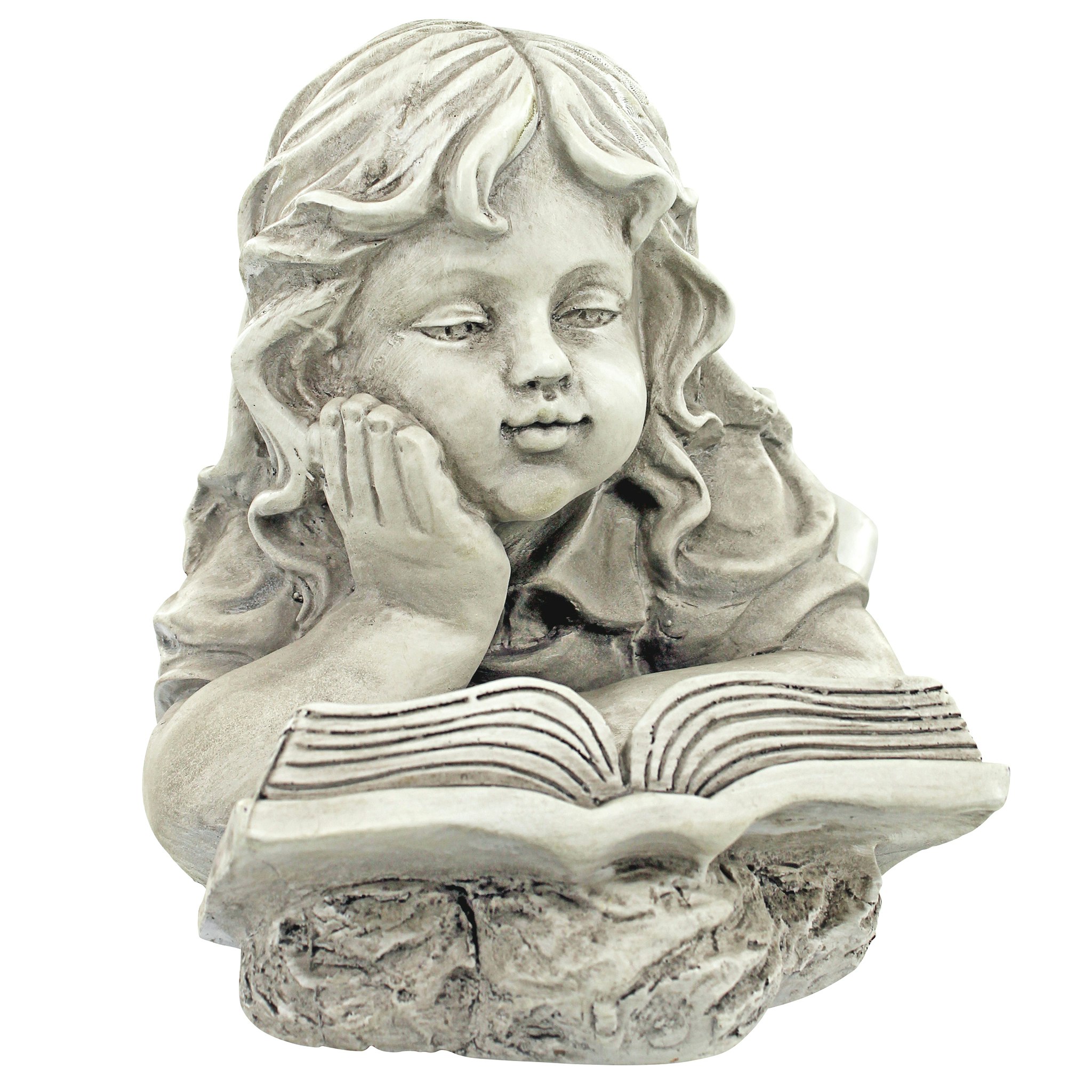 Toscano - Backyard Scholar Little Girl Reading Garden Statue