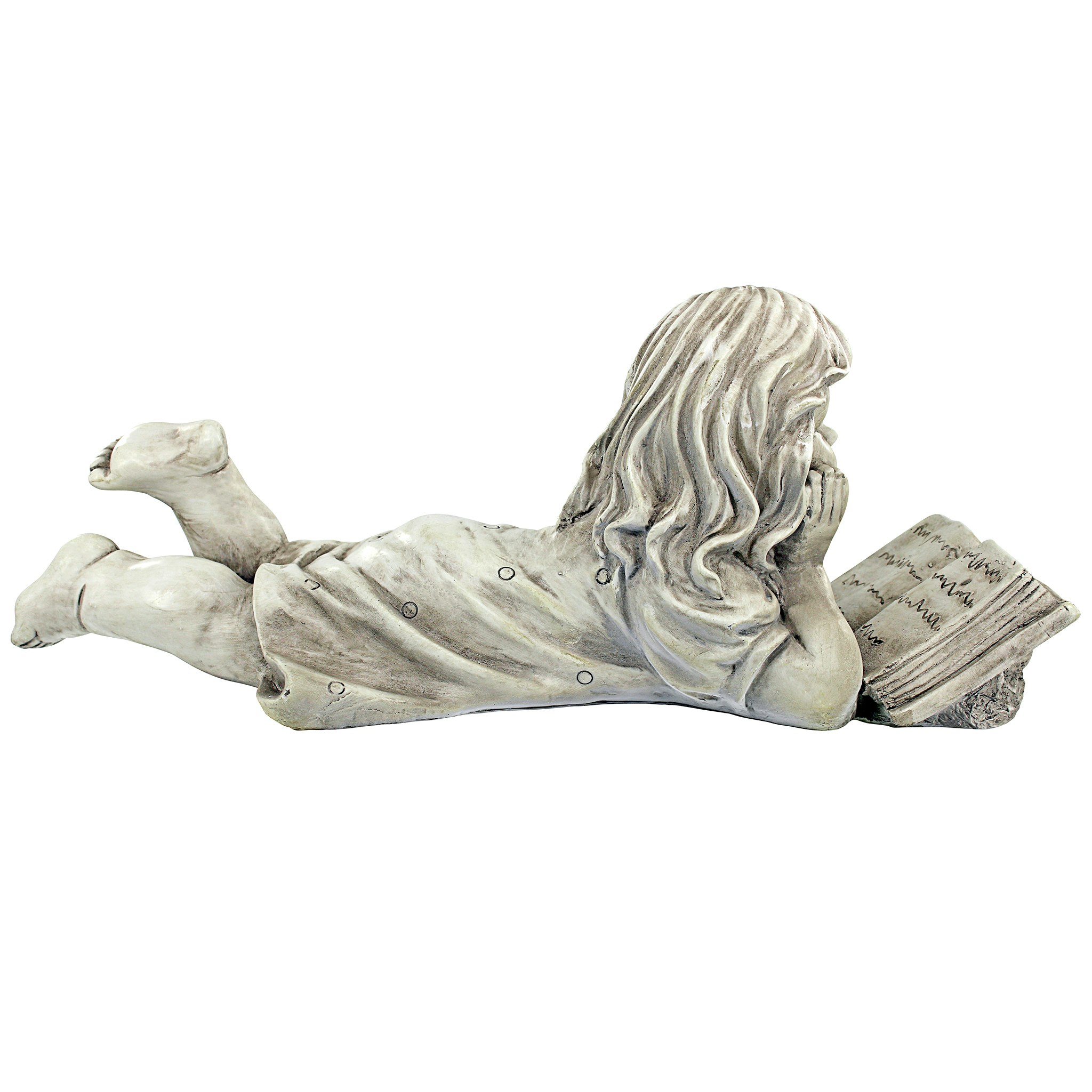 Toscano - Backyard Scholar Little Girl Reading Garden Statue