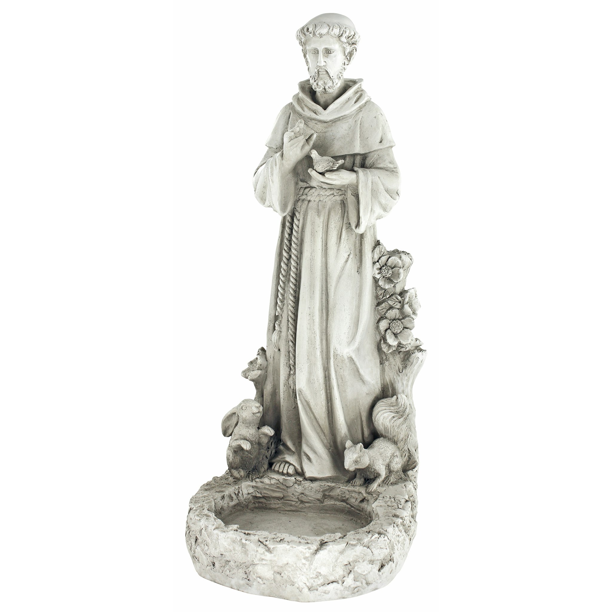 Toscano - Saint Francis Garden Reflection Pool Birdbath Statue