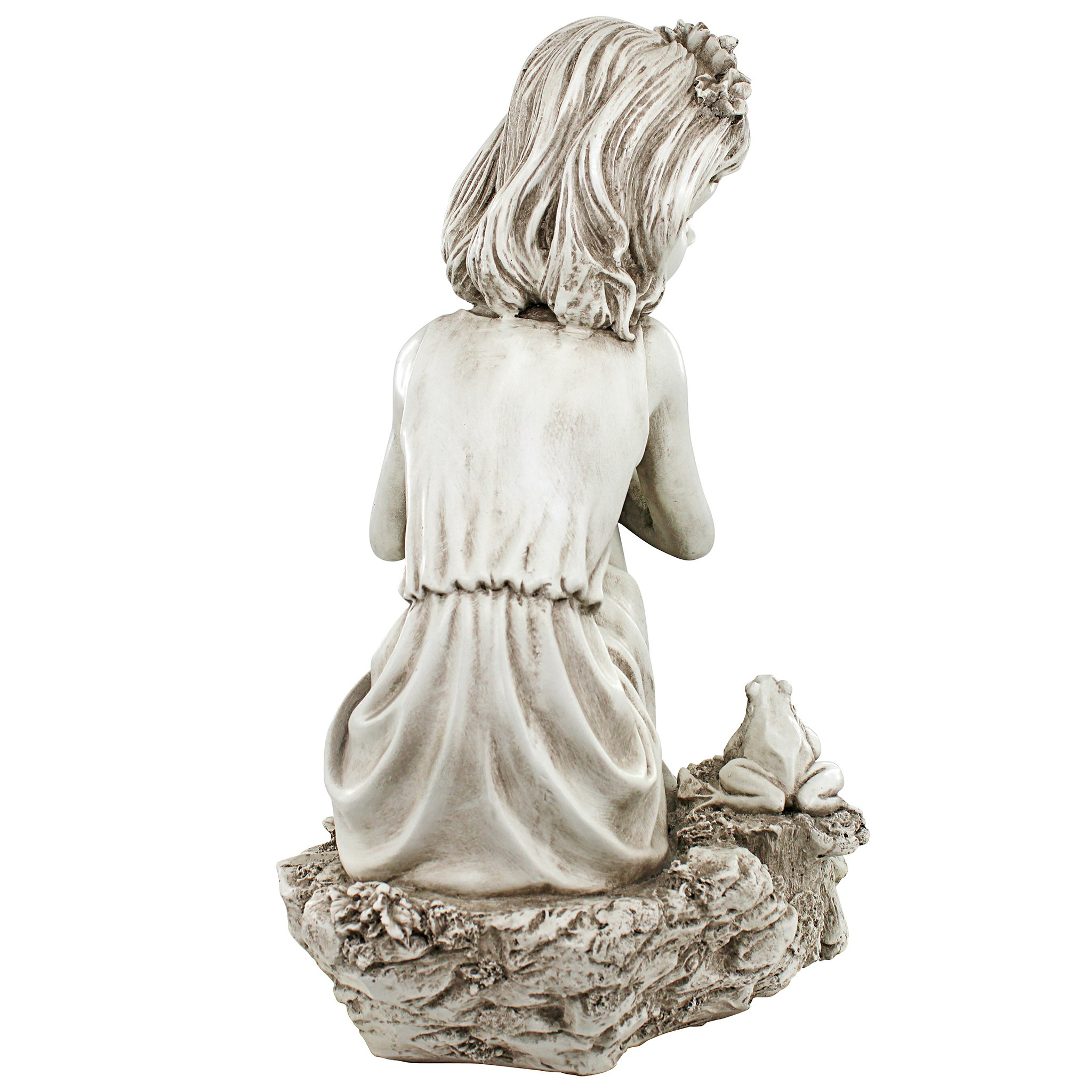 Toscano - Pausing by the Pond Little Girl Garden Statue