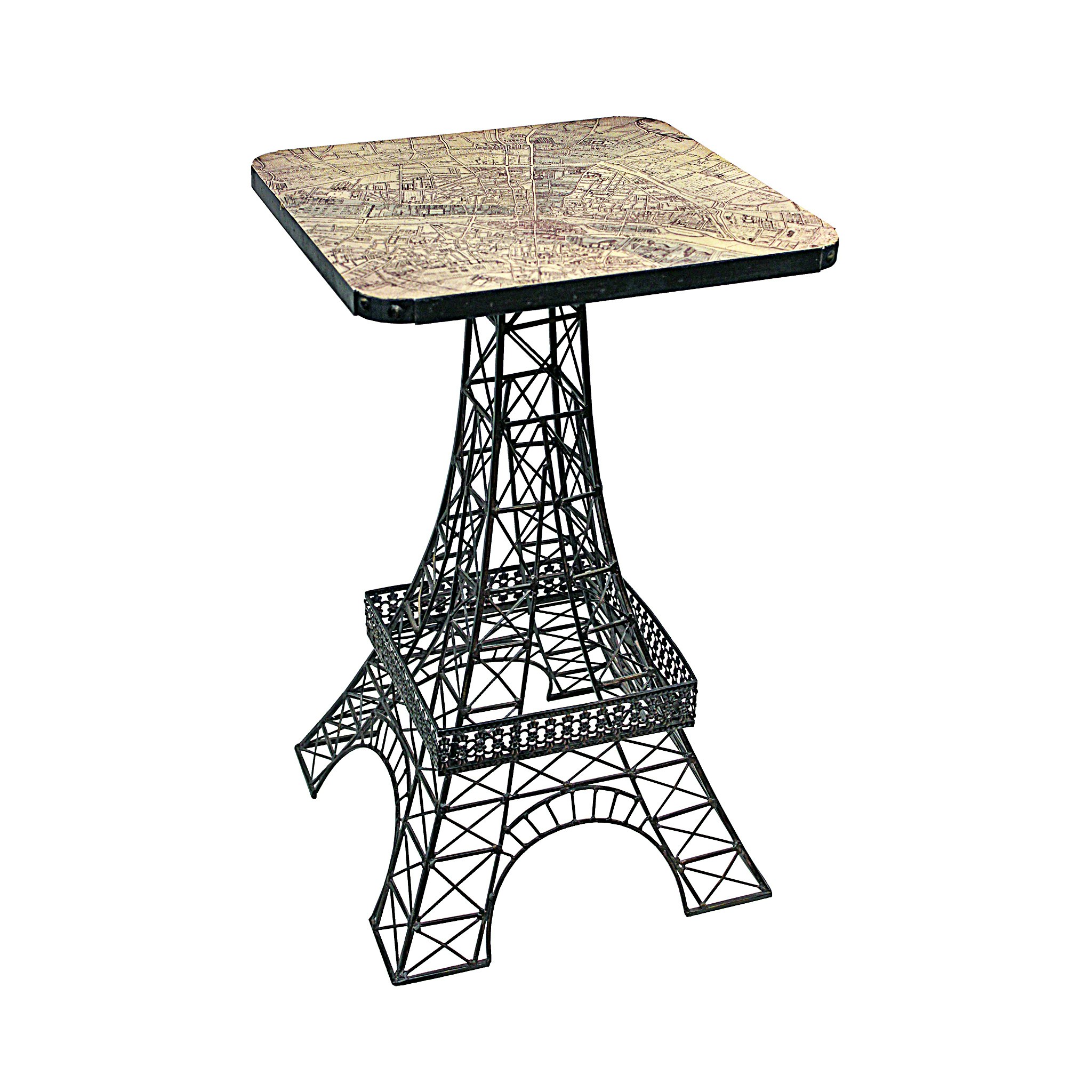 Toscano - Tour Eiffel Sculptural Side Table in Black, Steel