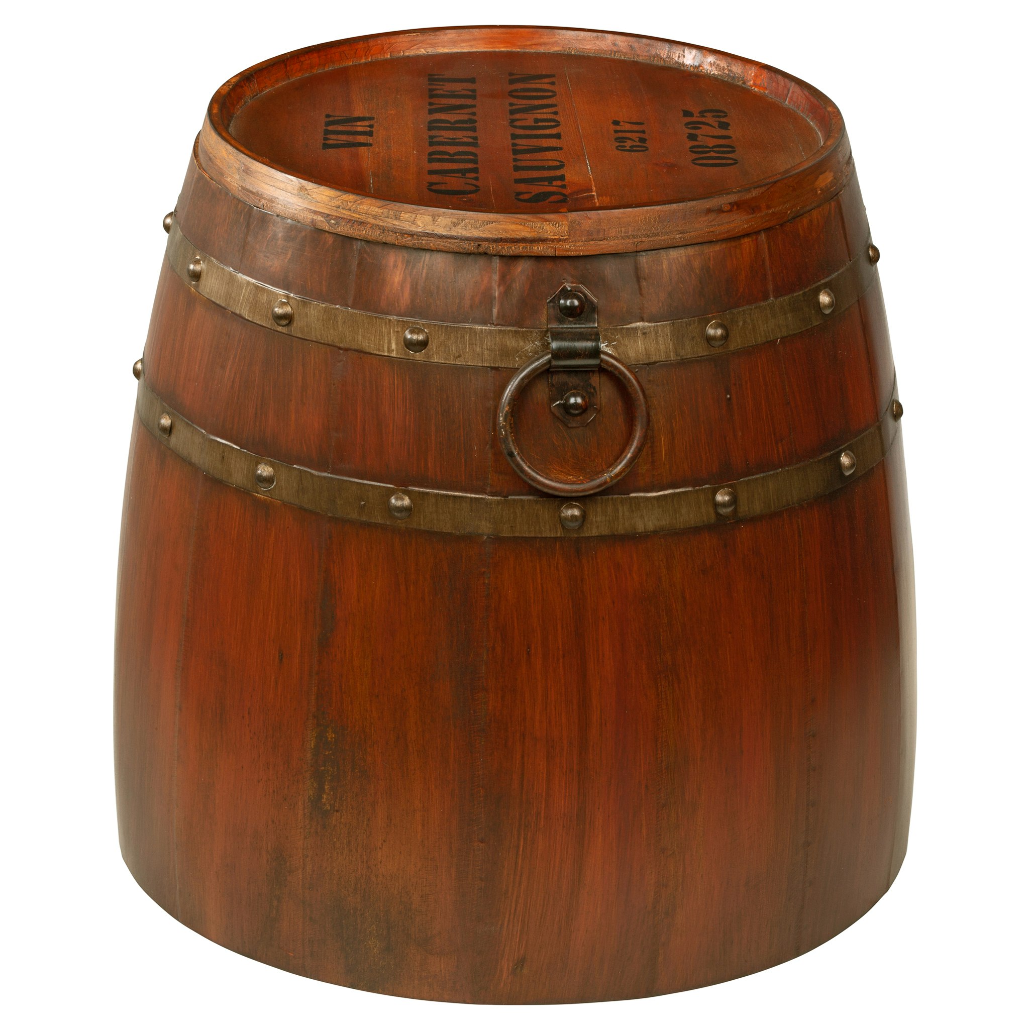 Toscano - French Wine Barrel Side Table in Steel