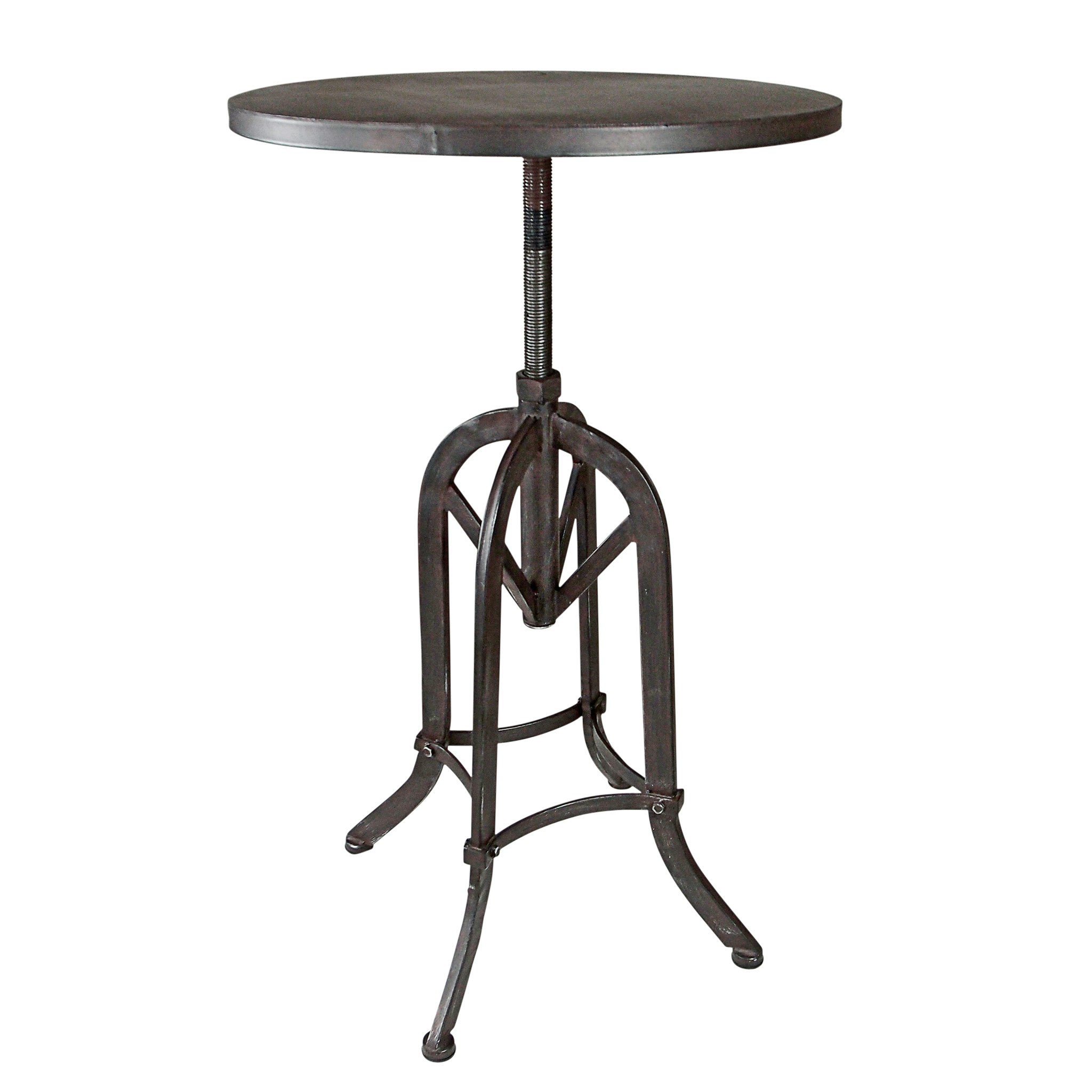 Toscano - Industrial Revolution Adjustable Height Side Table in Steel