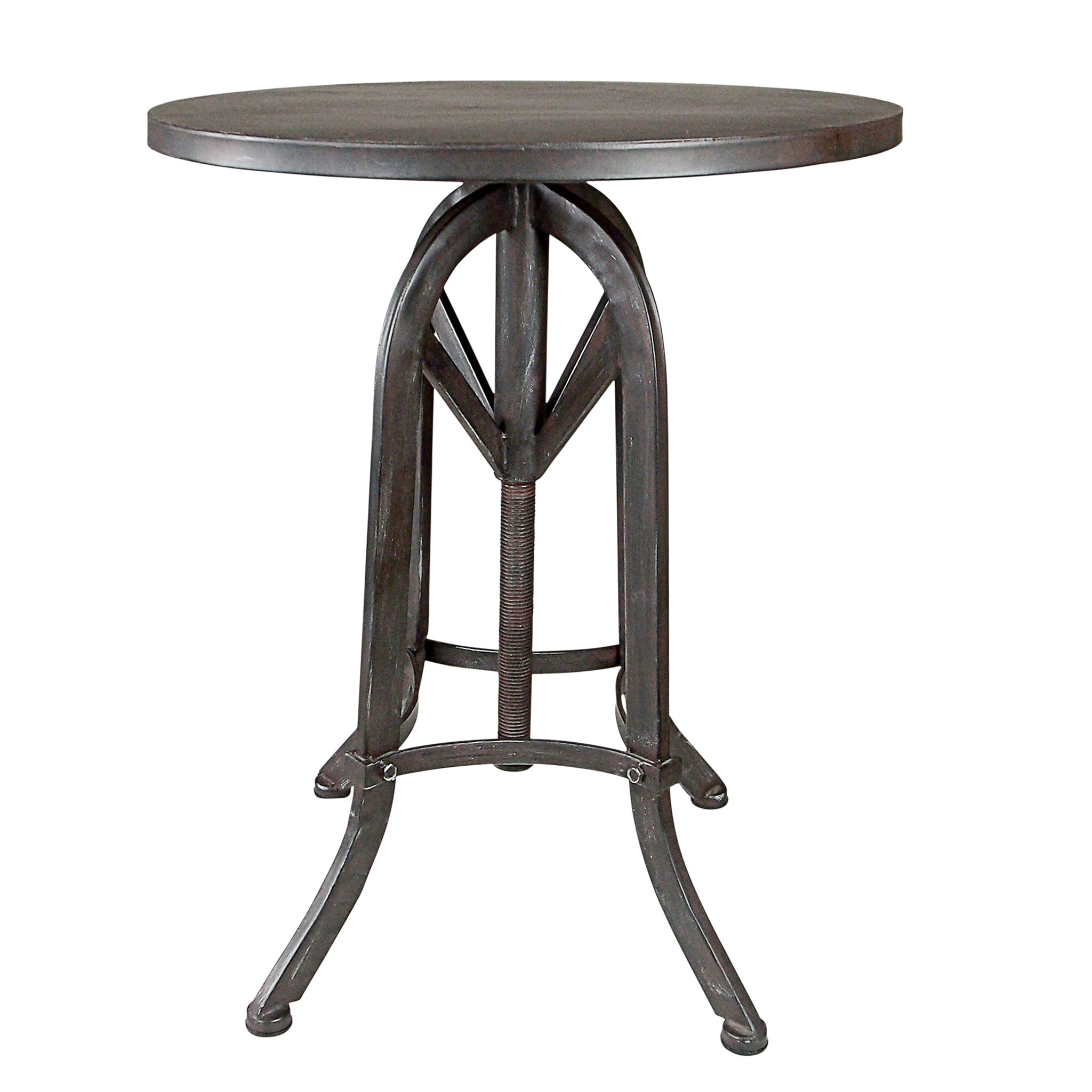 Toscano - Industrial Revolution Adjustable Height Side Table in Steel