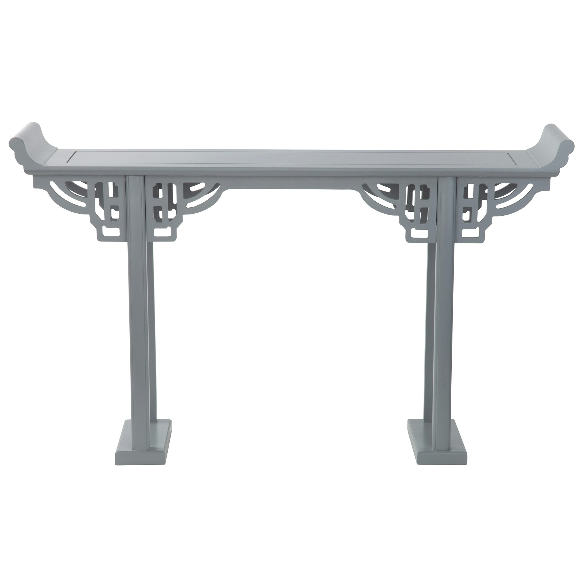 Toscano Forbidden City Asian Console Table - Gray, Hardwood