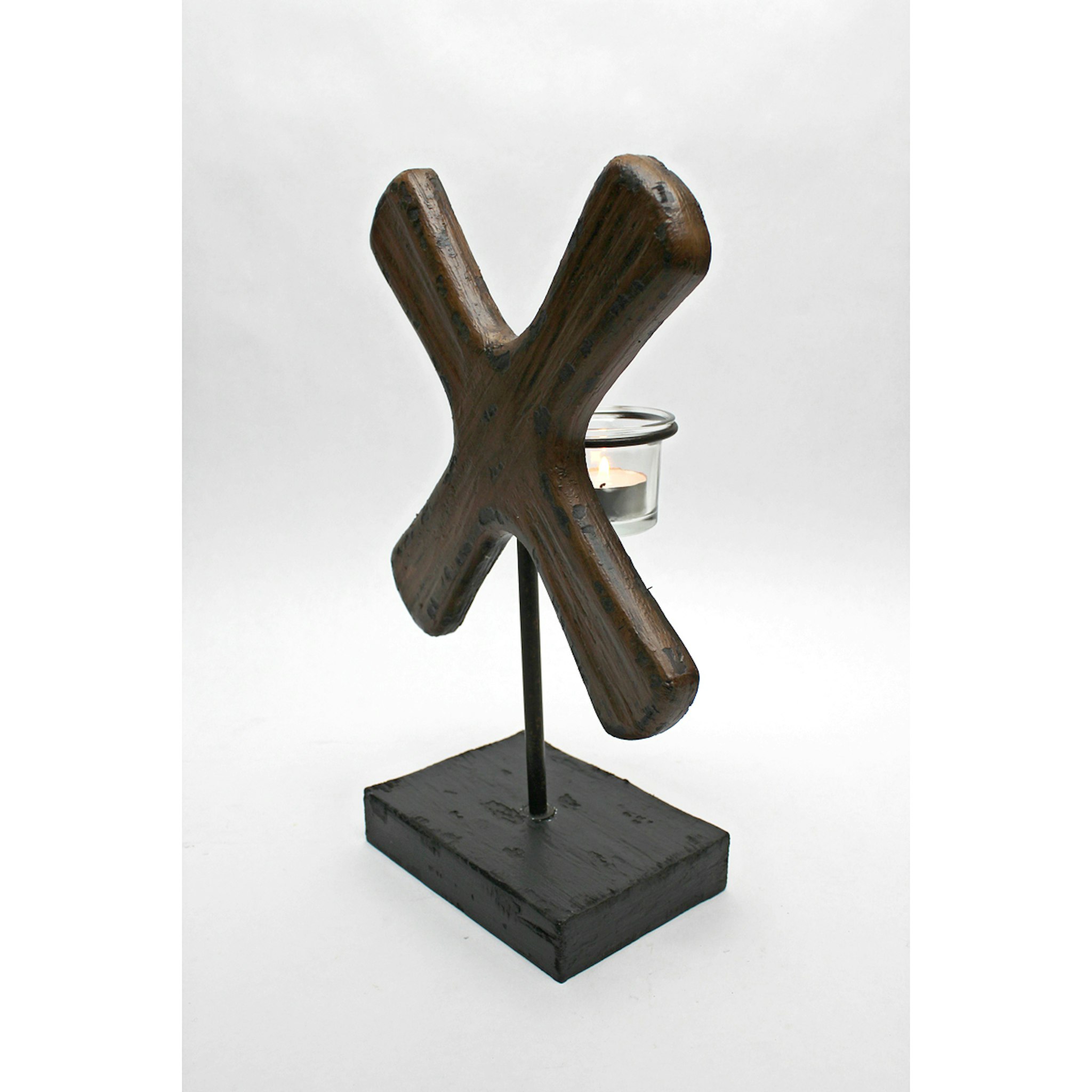 Toscano - X Form Candleholder Sculpture