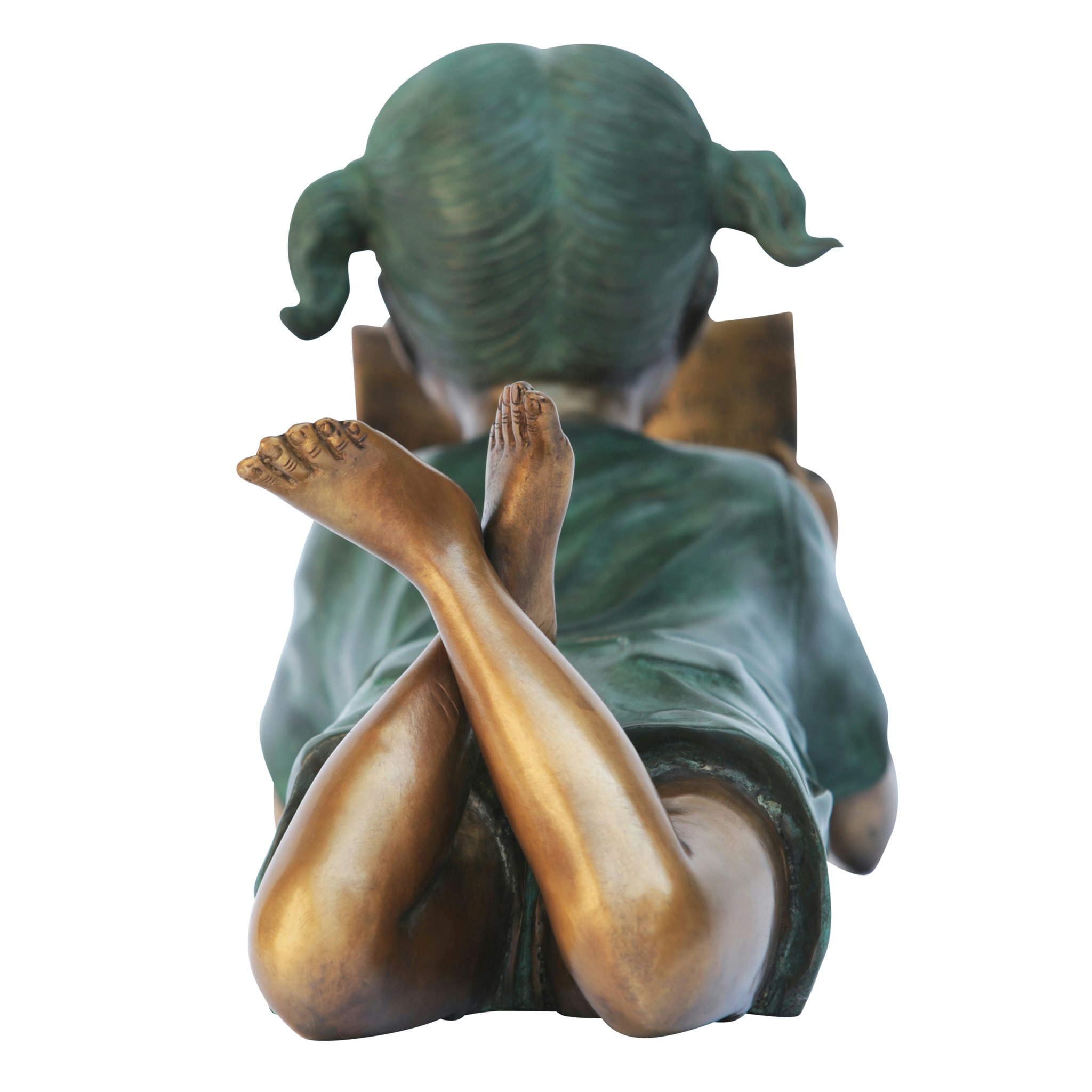 Toscano Bookworm Reader Garden Statue - Girl