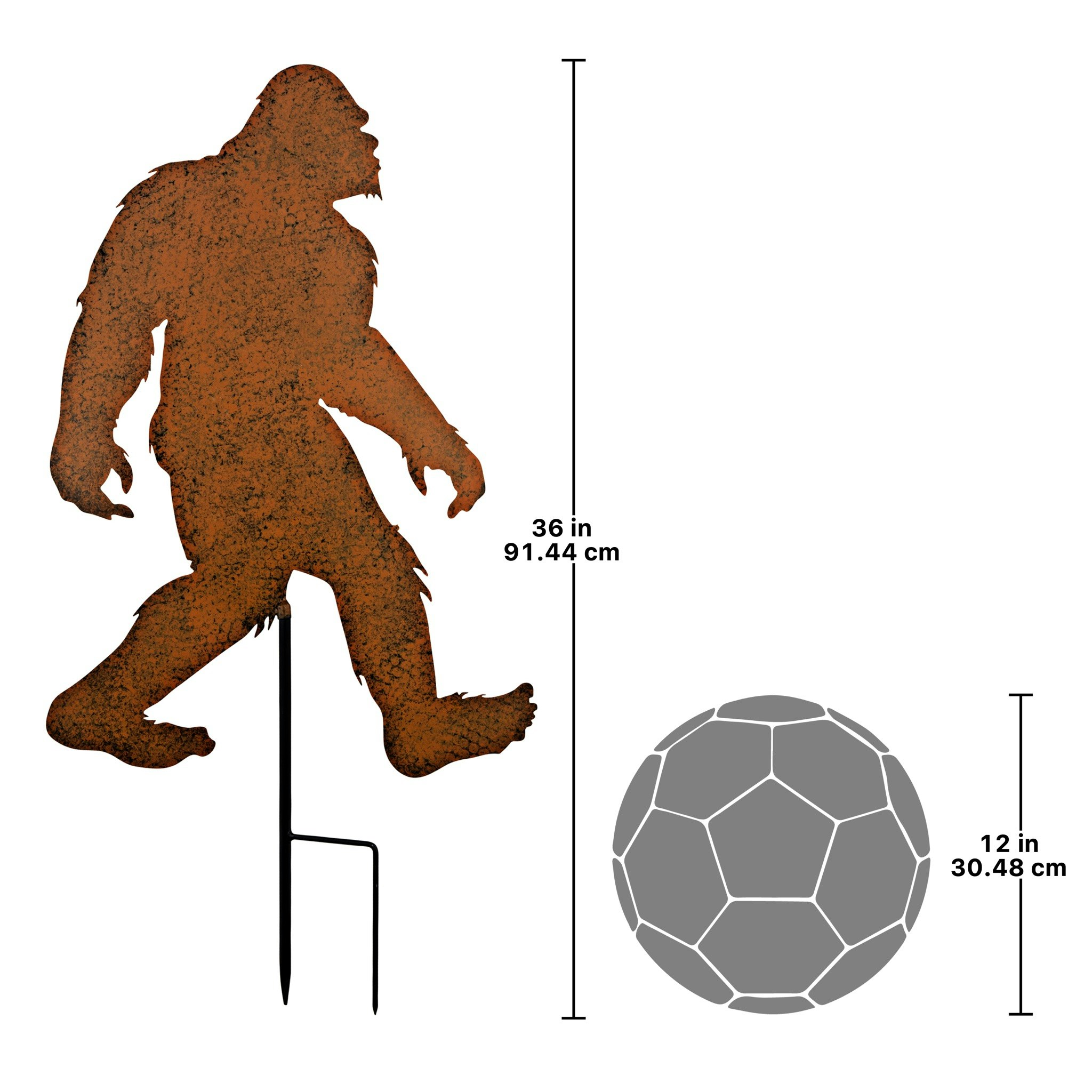 Toscano - Bigfoot Spotted Silhouette Yeti Garden Stake