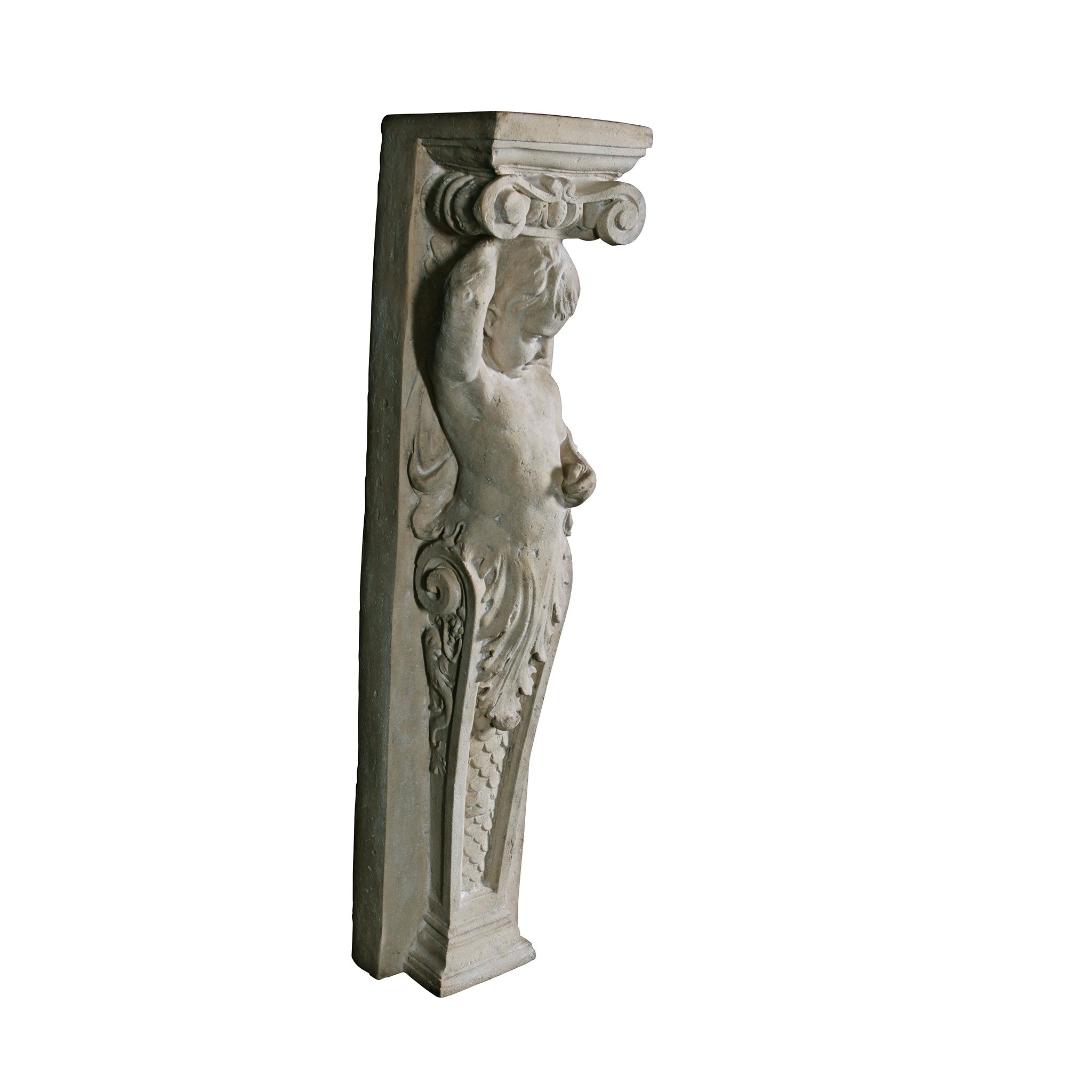 Toscano - Fontainebleau Winged Cherub Architectural Pilaster