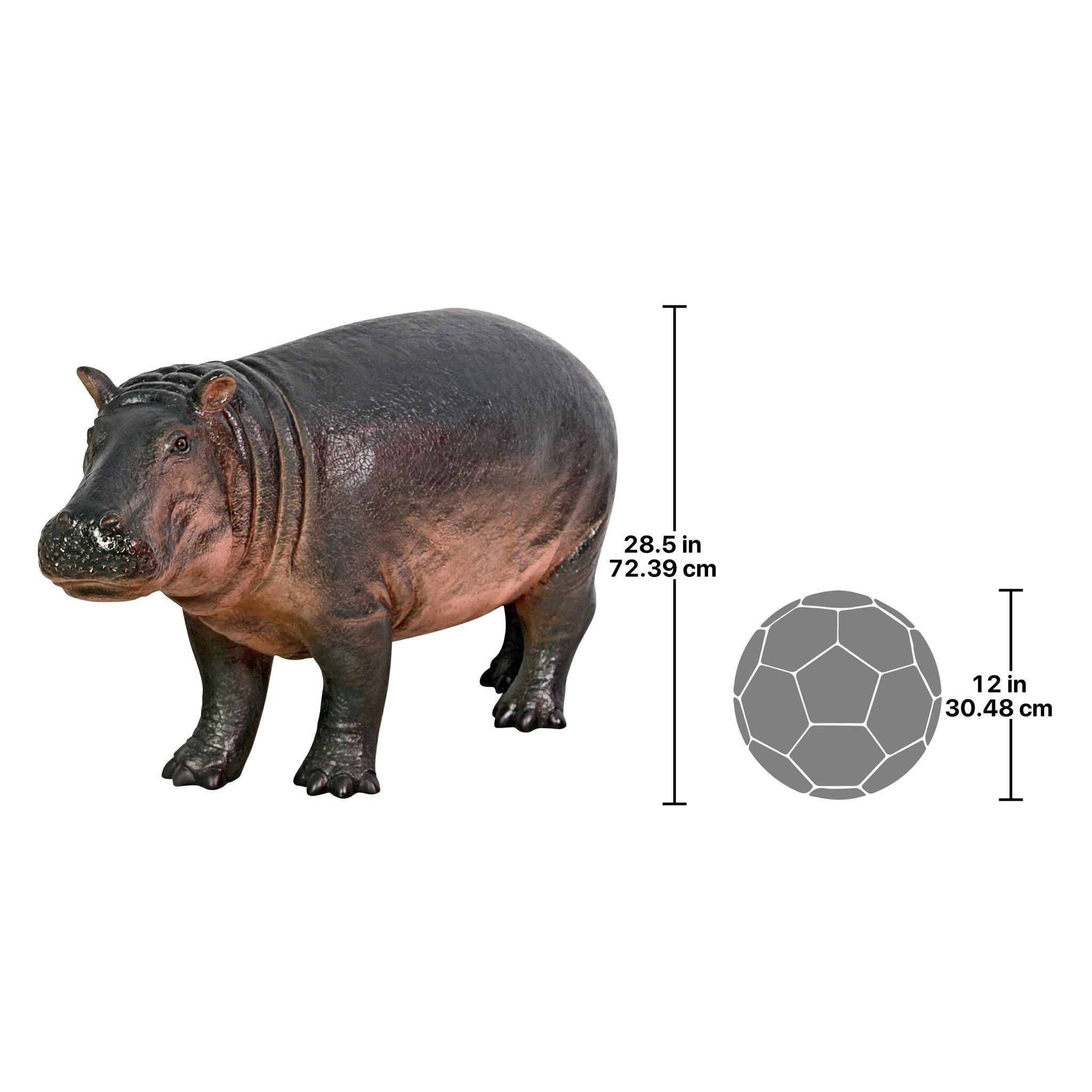 Toscano - Bobo the Baby Hippo Garden Statue