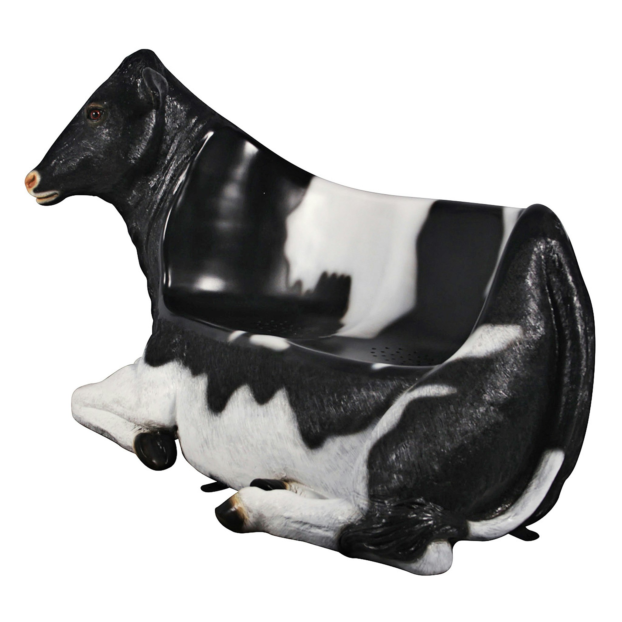 Toscano - Cowch Holstein Cow Photo Op Sculptural Bench