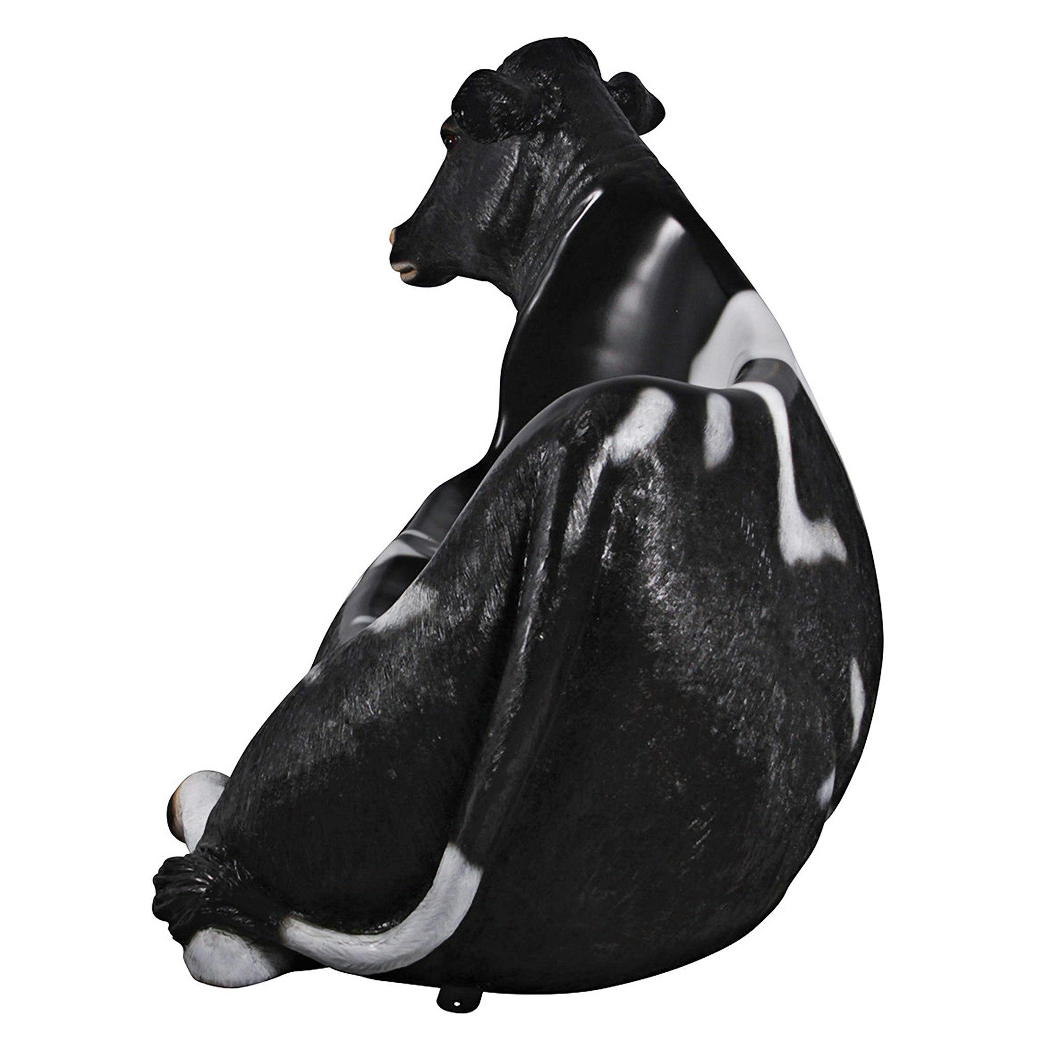 Toscano - Cowch Holstein Cow Photo Op Sculptural Bench