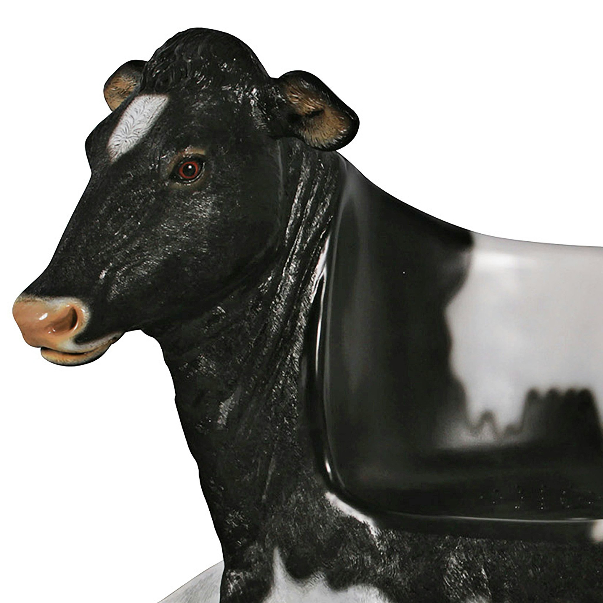 Toscano - Cowch Holstein Cow Photo Op Sculptural Bench